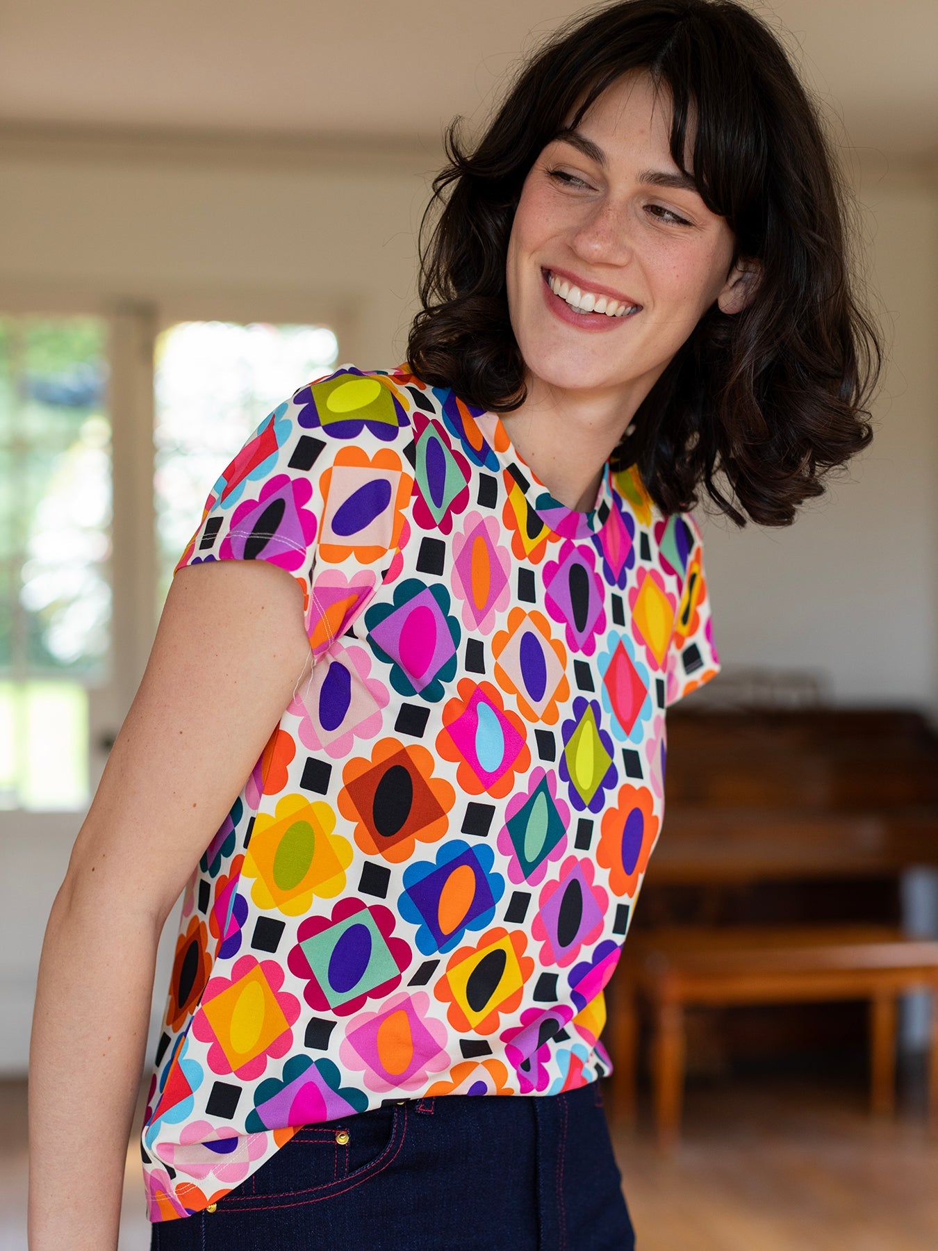 MAISIE cotton tee Gems - Lesley Evers - Best Seller - Shop - Shop/All Products