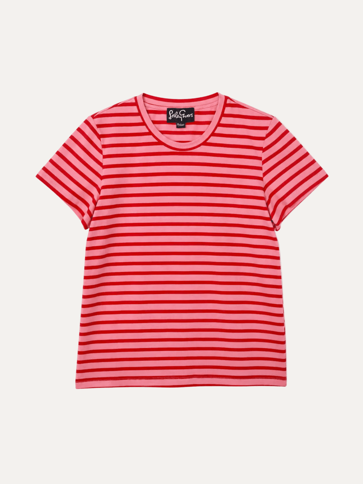 MAISIE cotton tee Pink and Red Stripe - Lesley Evers-Best Seller-Shop-Shop/All Products