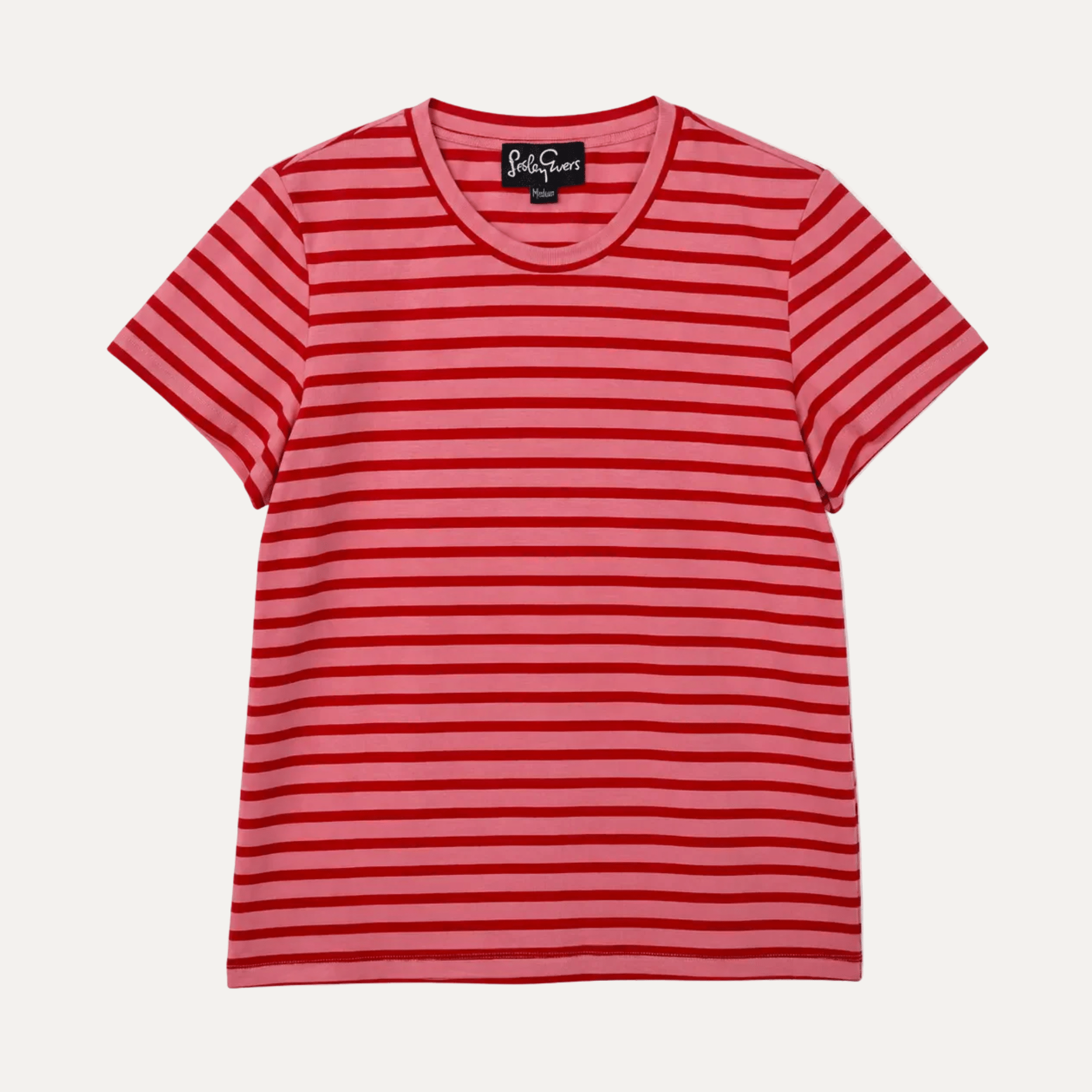 MAISIE cotton tee Pink and Red Stripe - Lesley Evers-Best Seller-Shop-Shop/All Products