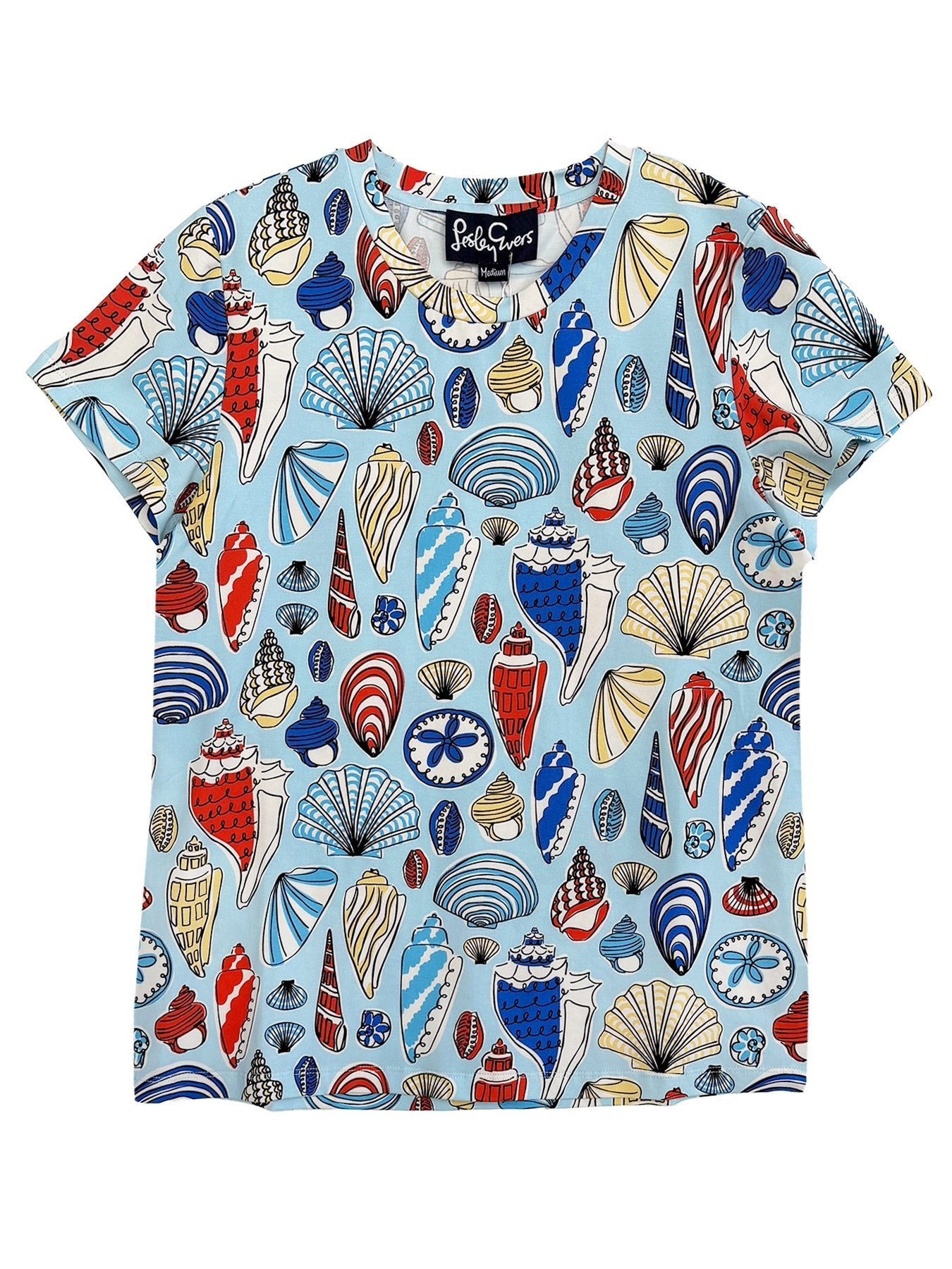 MAISIE cotton tee Seashells - Lesley Evers - Best Seller - Shop - Shop/All Products