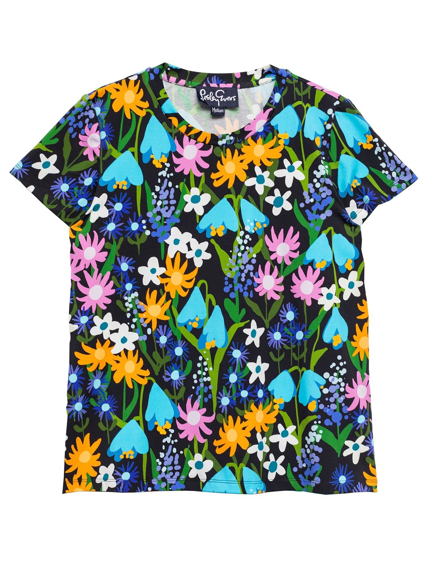 MAISIE cotton tee Wildflowers Blue - Lesley Evers - Best Seller - Shop - Shop/All Products