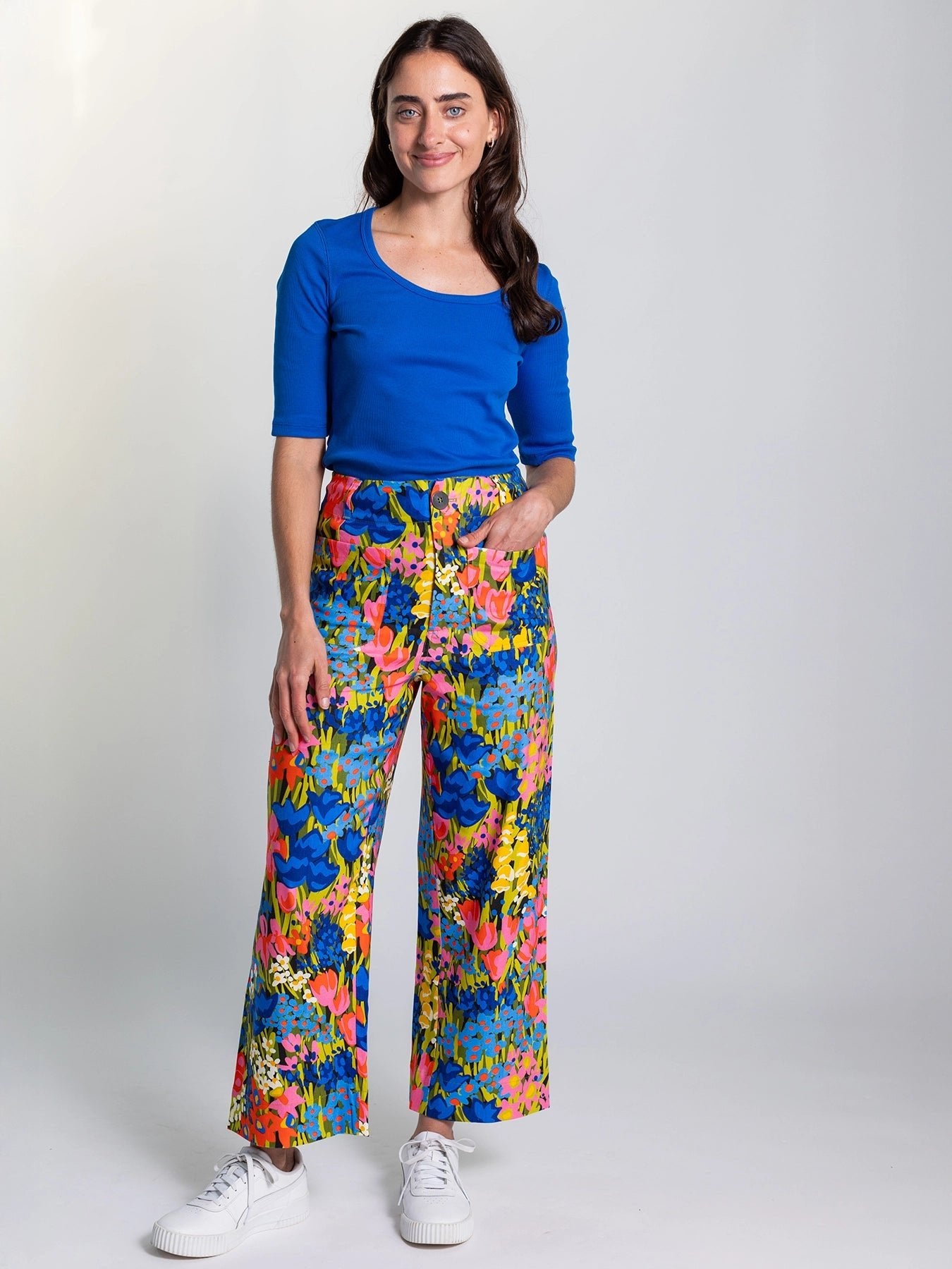 MALLORY rib tee Blue - Lesley Evers - Best Seller - mallory - Shop