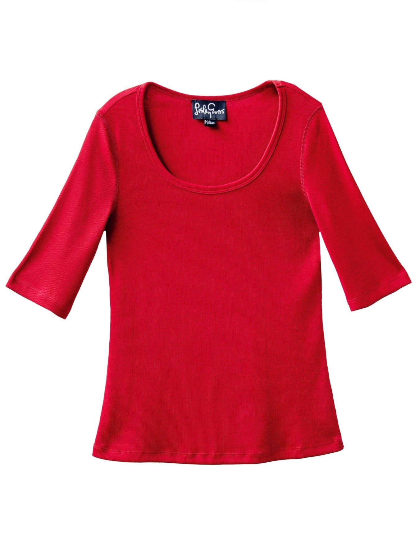 MALLORY rib tee Cherry Red - Lesley Evers - Best Seller - Shop - Shop/All Products