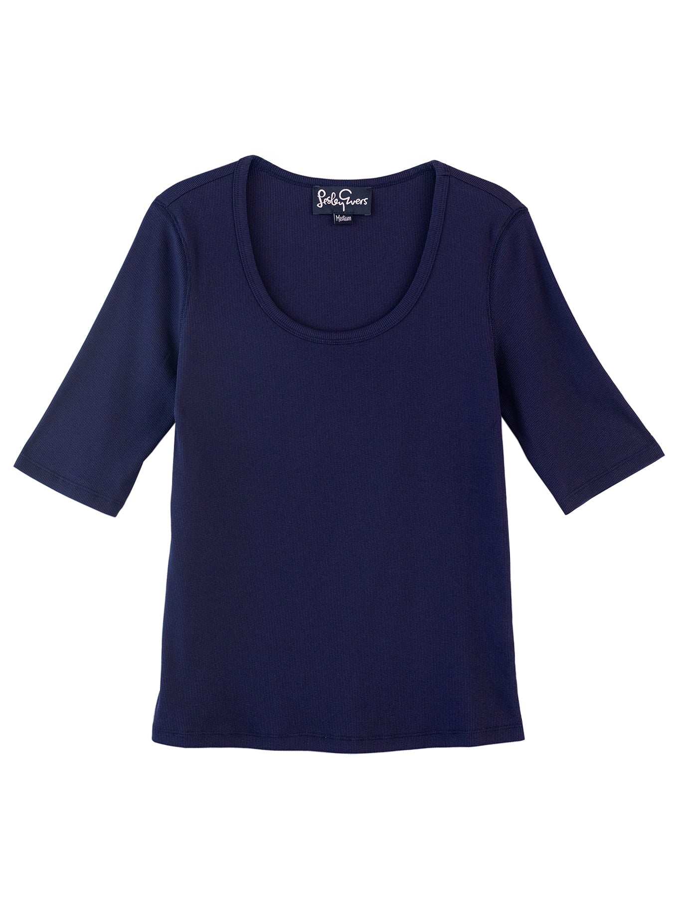 MALLORY rib tee Navy - Lesley Evers - Best Seller - mallory - Shop