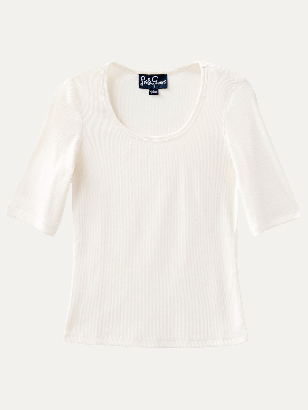 MALLORY rib tee White - Lesley Evers-Best Seller-Shop-Shop/All Products