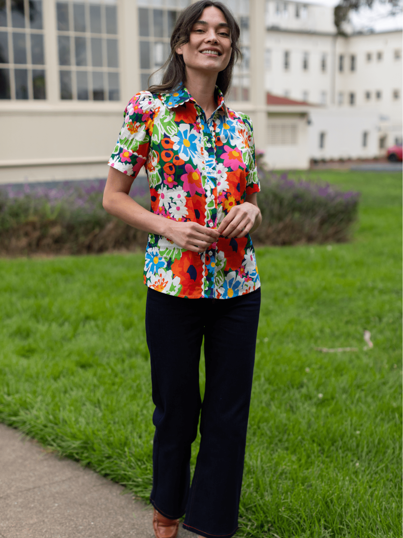 MANDY blouse Bouquet Bliss - Lesley Evers - mandy solid - Shop - Shop/All Products