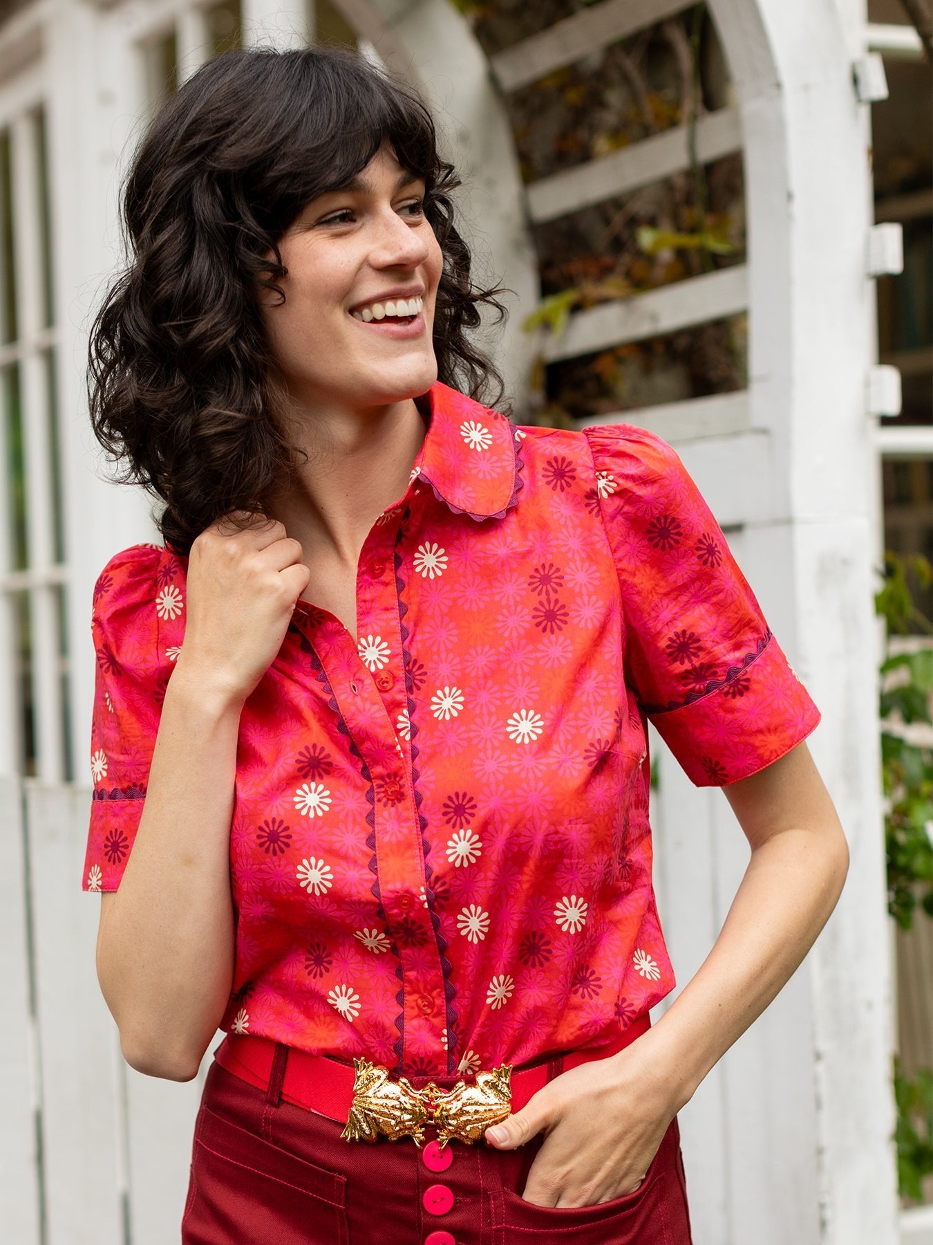 MANDY blouse Spritz Pink - Lesley Evers - Pink - pink blouse - Shop