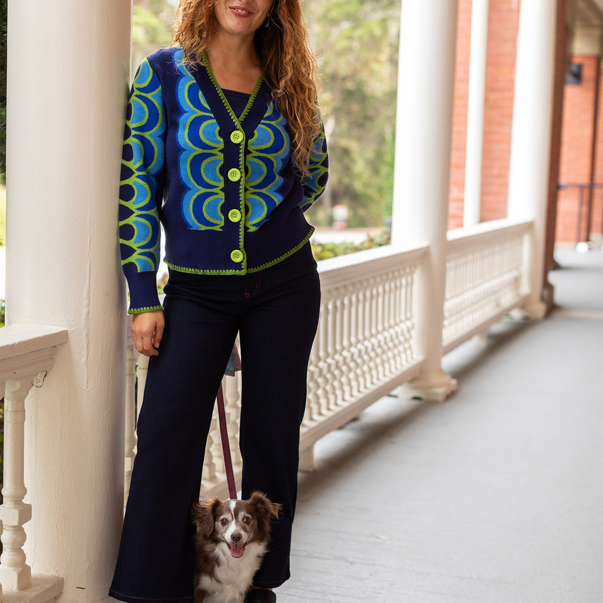 MARCI Cardigan Rio Blue – Lesley Evers