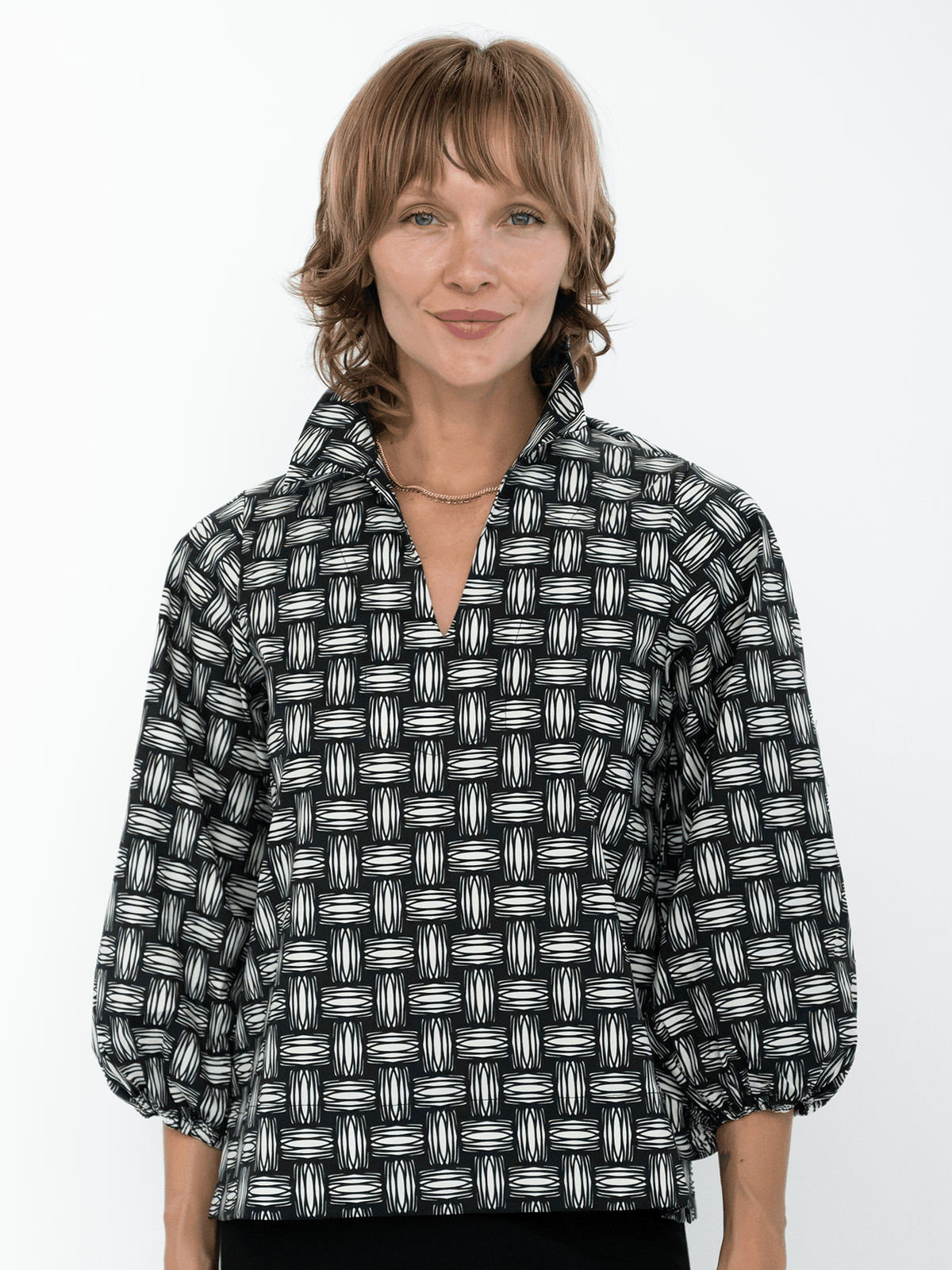 MAREN blouse Basketweave - Lesley Evers-Best Seller-Bottoms-erika