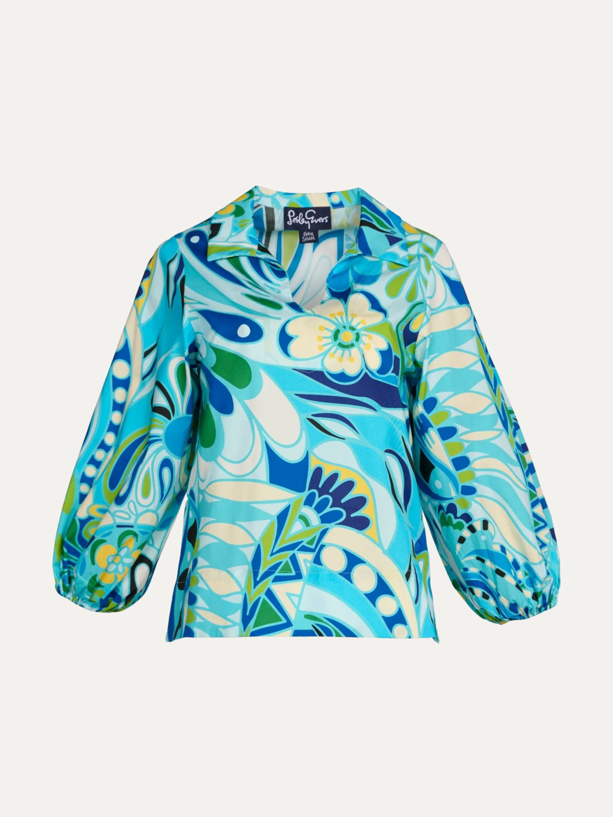 MAREN blouse Shakalaka Blue - Lesley Evers-Best Seller-Bottoms-erika