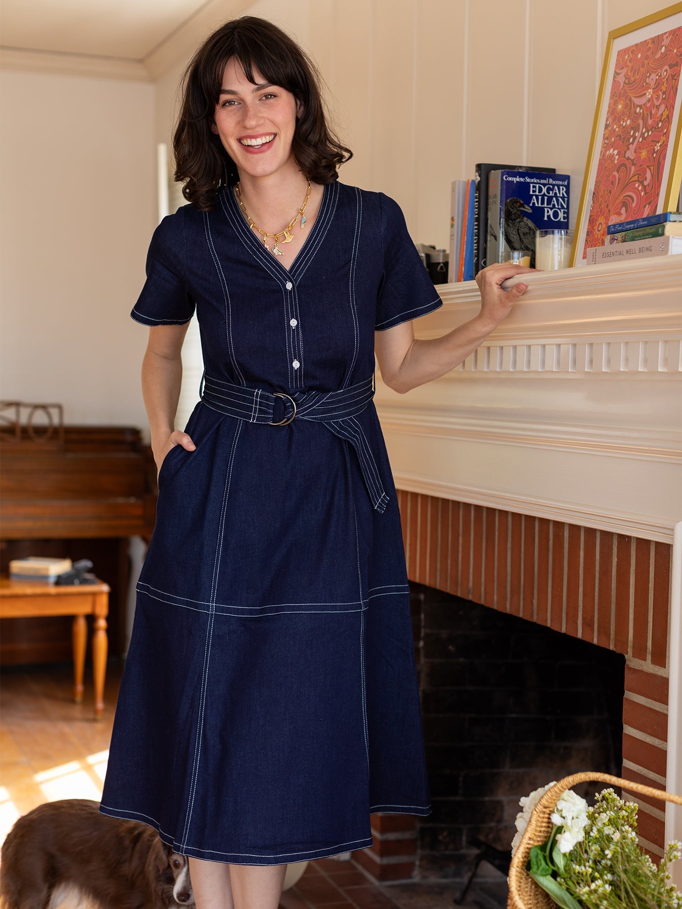 MAXINE dress Indigo Denim - Lesley Evers - denim - Dress - Shop