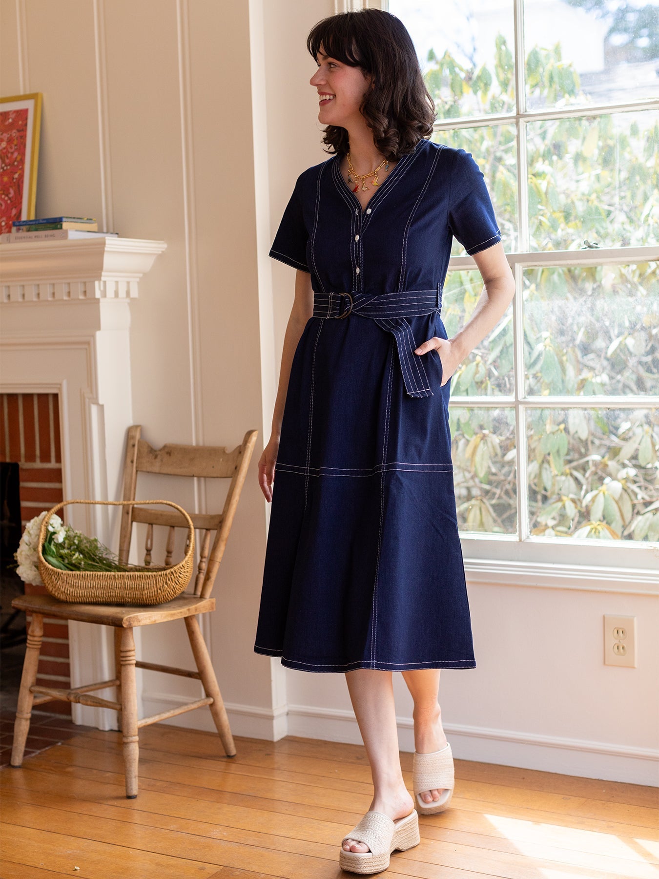 MAXINE dress Indigo Denim - Lesley Evers - denim - Dress - Shop