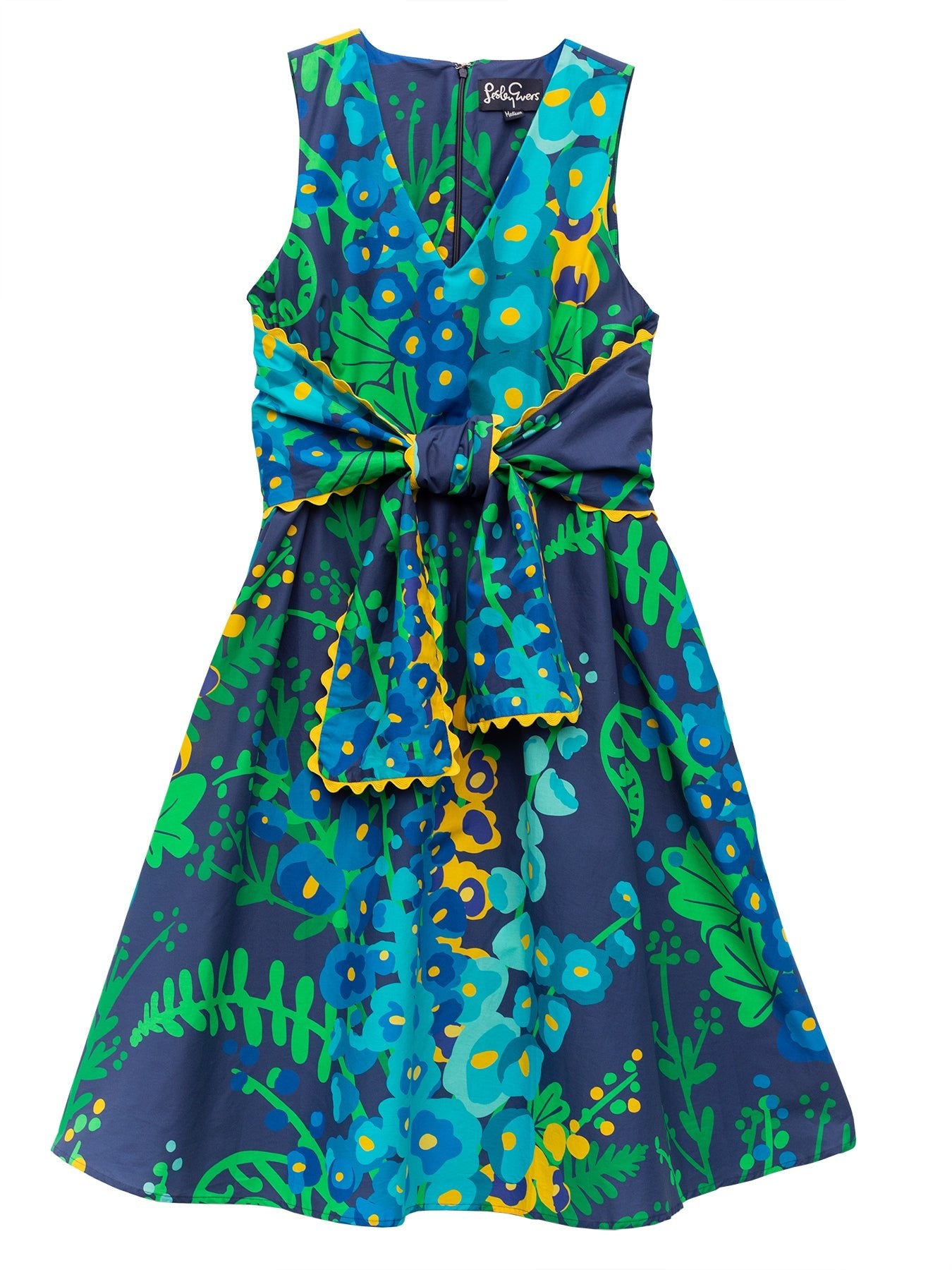 MEREDITH dress Hollyhock Blue - Lesley Evers - cotton dress - Dress - Printed Dress