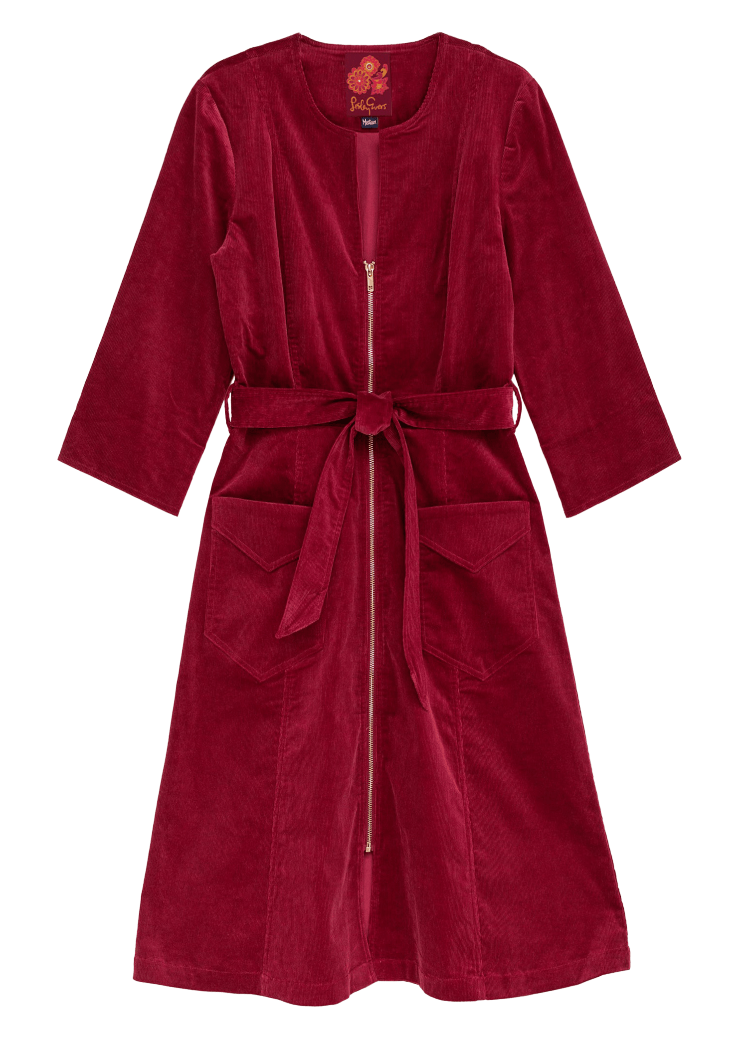 MILLICENT dress Burgundy Corduroy - Lesley Evers-Best Seller-denim-Dress