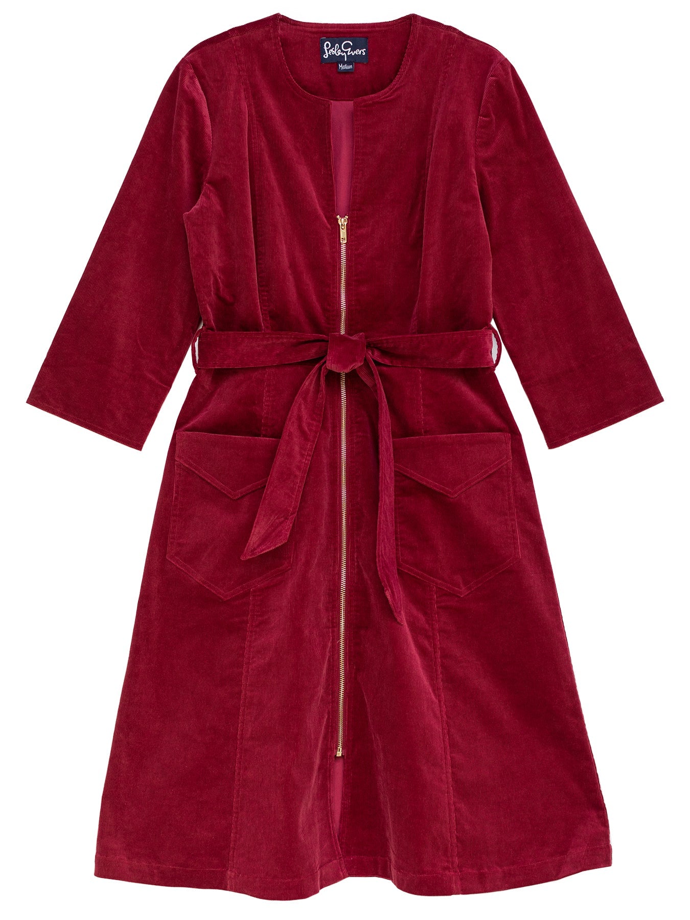MILLICENT dress Burgundy Corduroy - Lesley Evers - Best Seller - denim - Dress