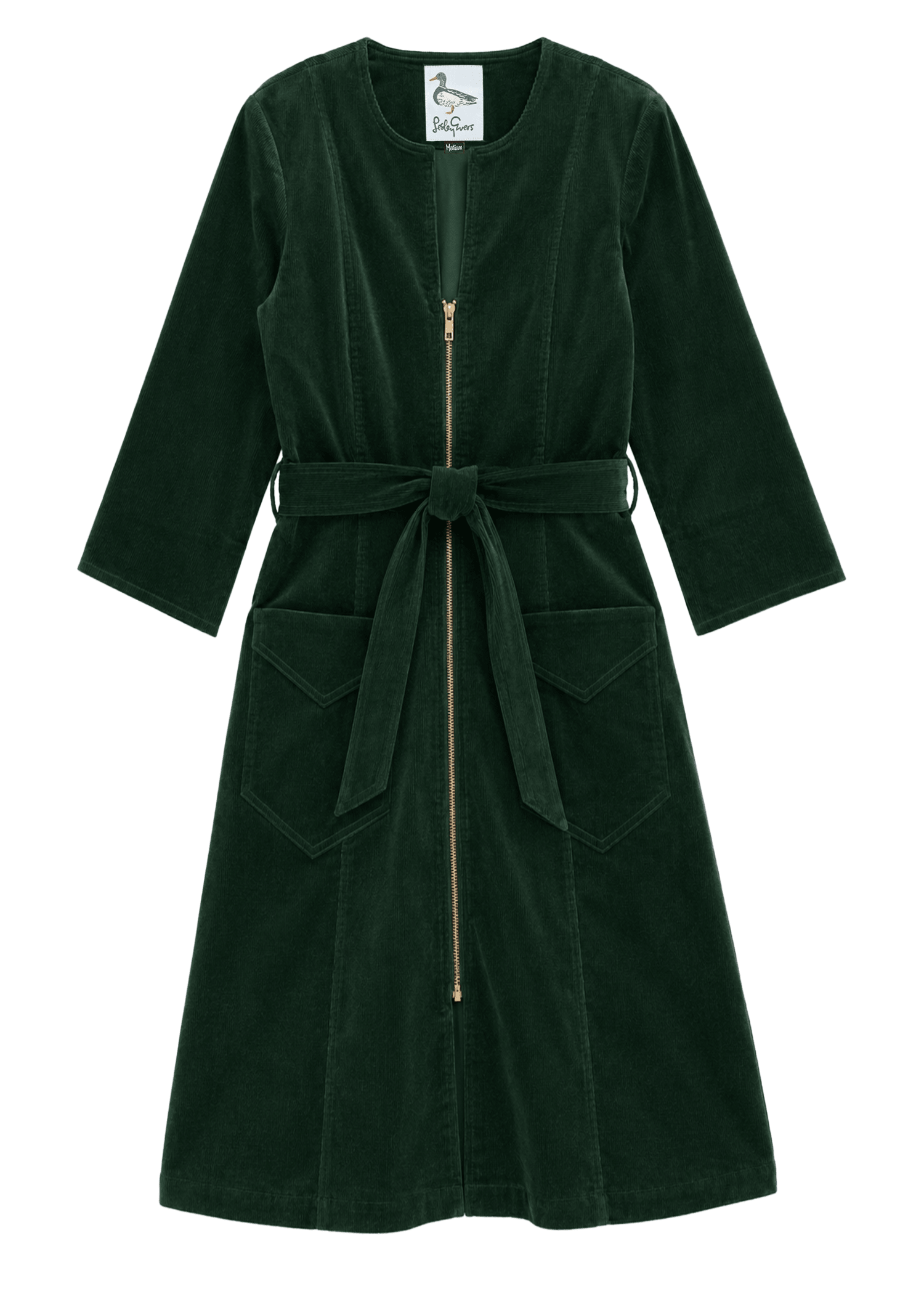 MILLICENT dress Pine Corduroy - Lesley Evers-Best Seller-denim-Dress