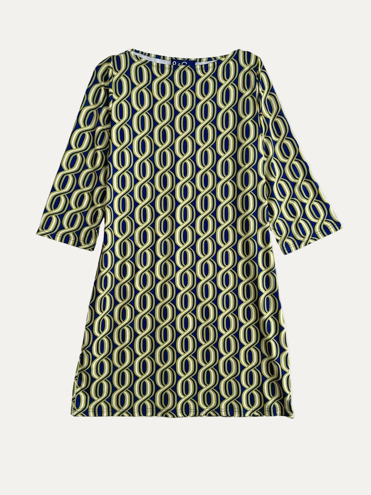 MINDY dress Helix Navy - Lesley Evers-boat neck-boatneck-Pink