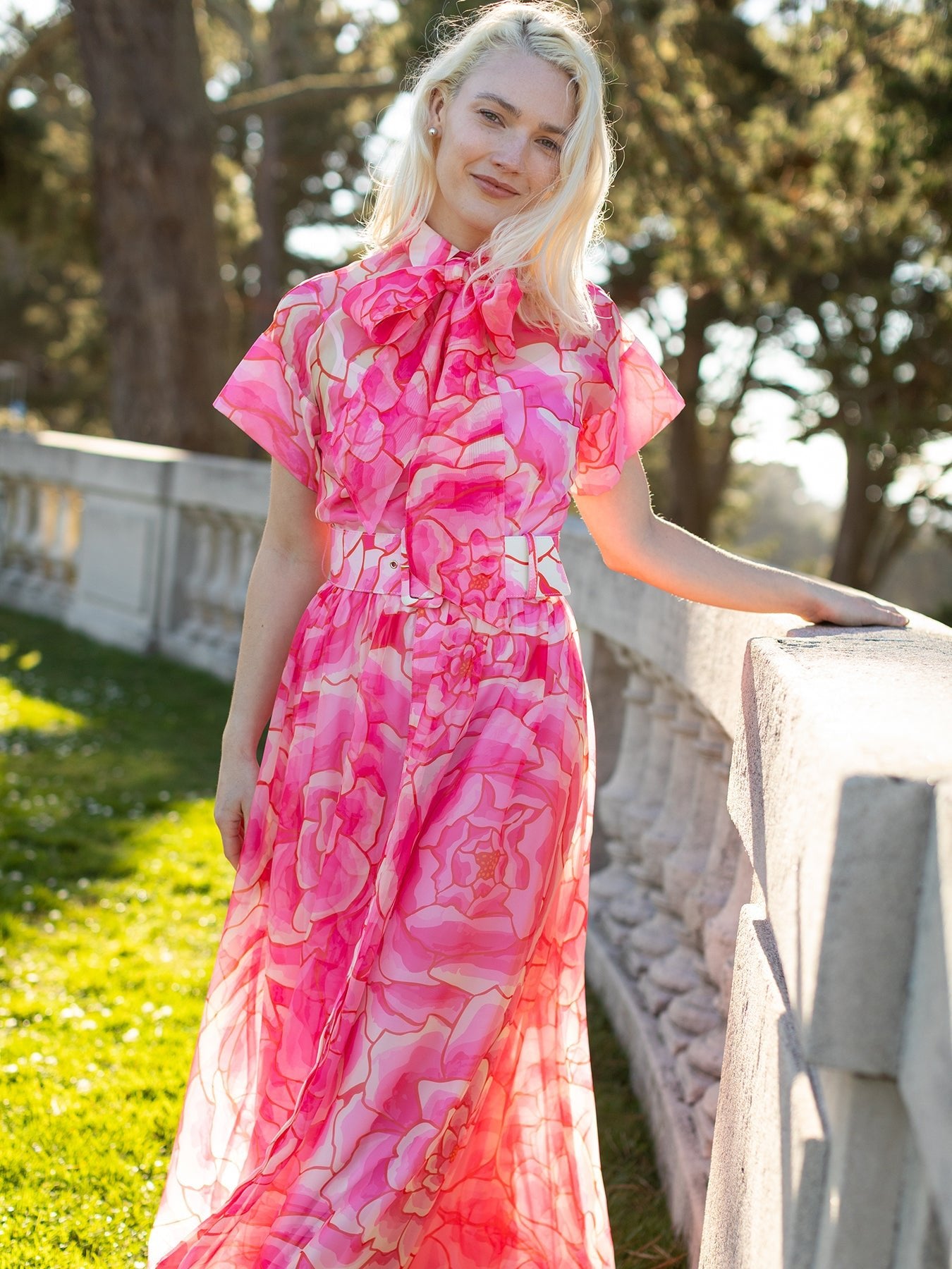 MIRABELLE dress Peonies Pink - Lesley Evers - cotton dress - Dress - Printed Dress