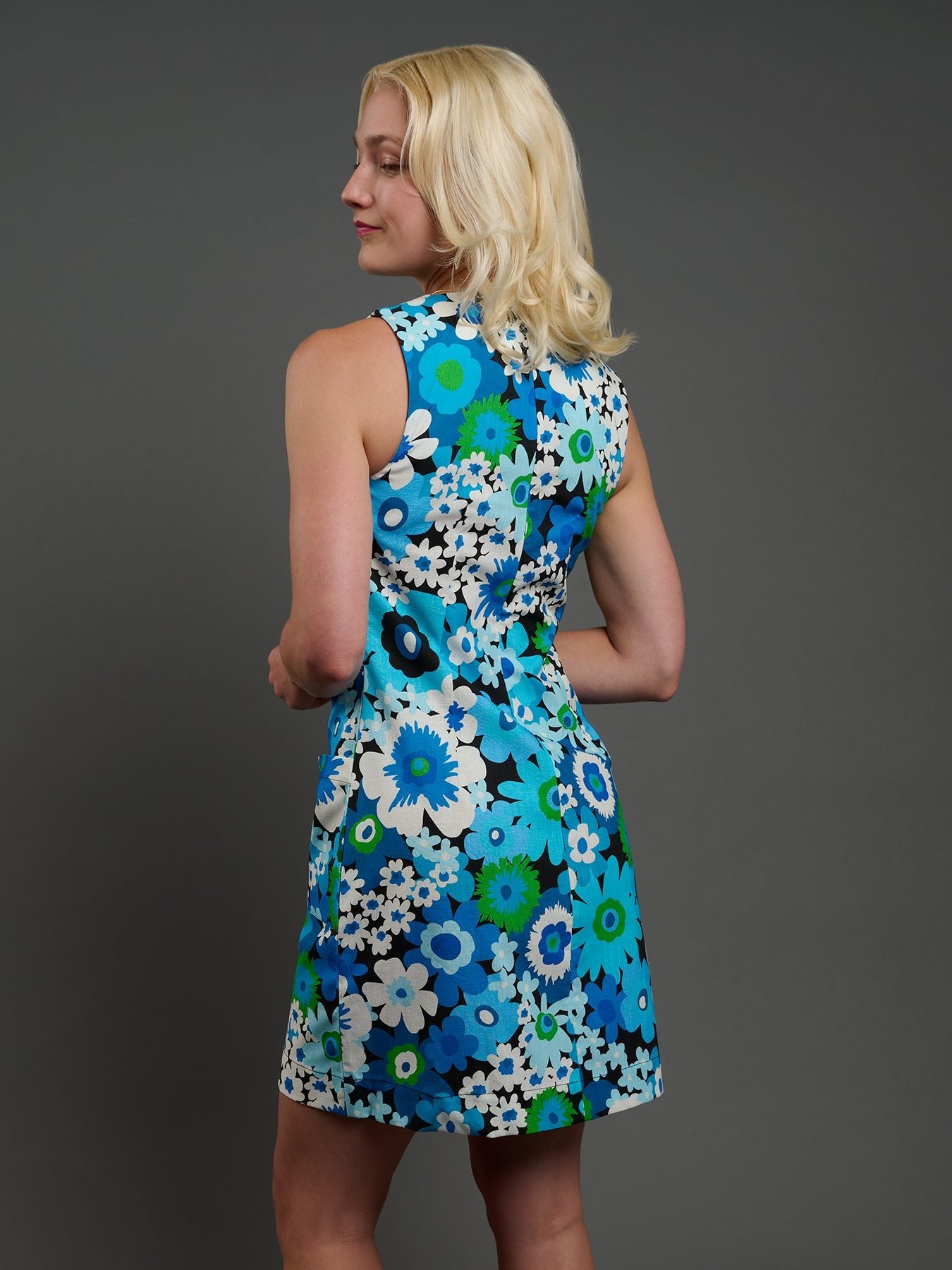 MOLLY Flower Power Blue - Lesley Evers - Best Seller - Blue - Dress