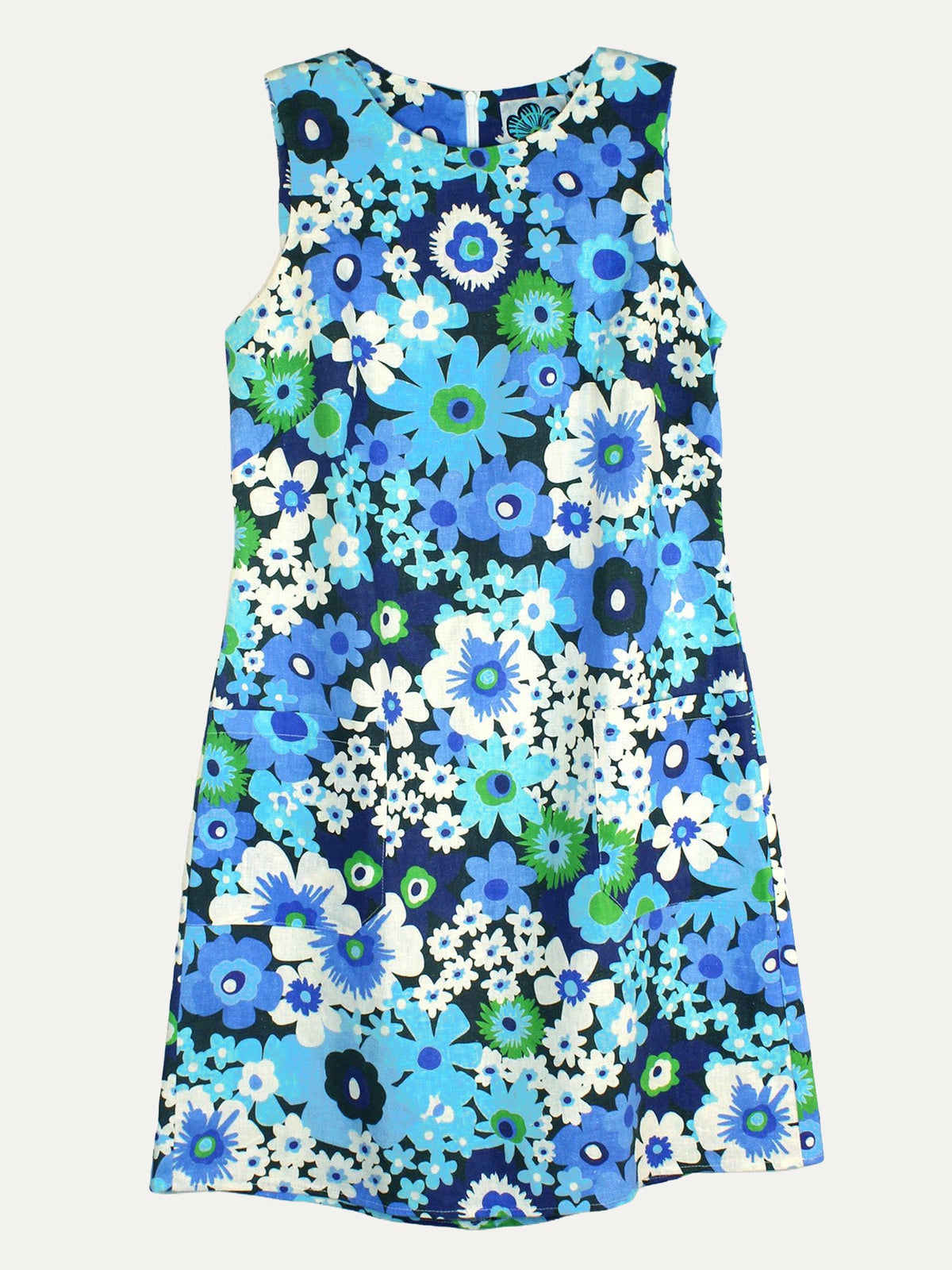 MOLLY Flower Power Blue - Lesley Evers-Best Seller-Blue-Dress