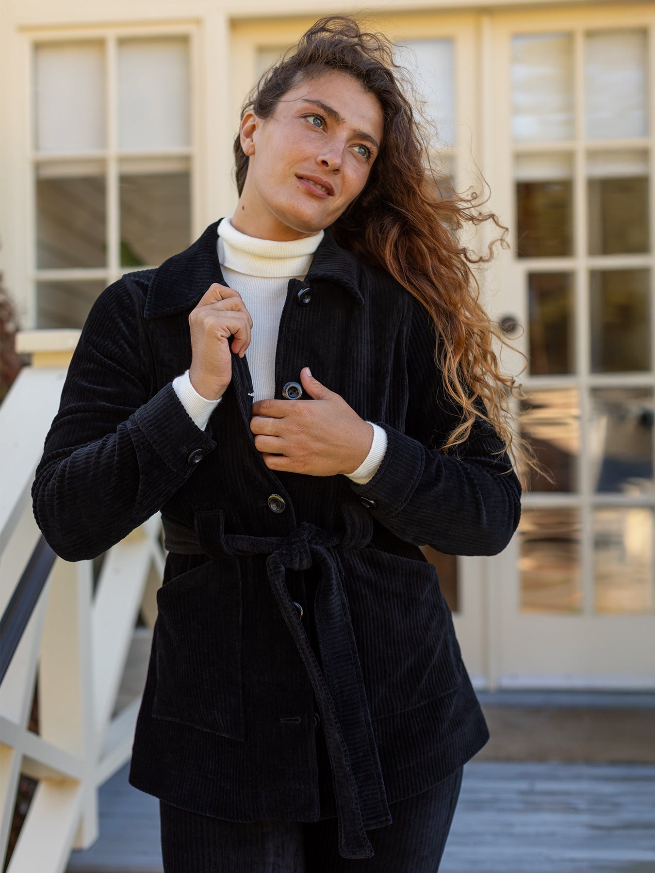 MORGAN coat Black Corduroy - Lesley Evers - blazer - cord suit - Jacket