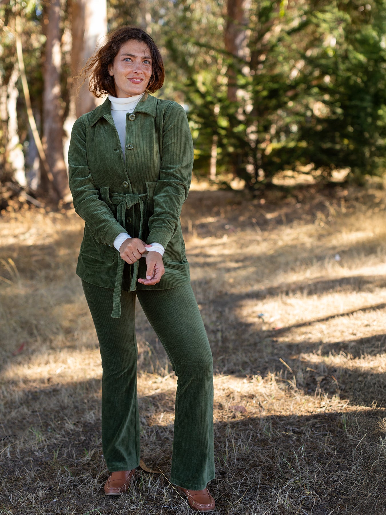 MORGAN coat Olive Corduroy - Lesley Evers - blazer - cord suit - Jacket