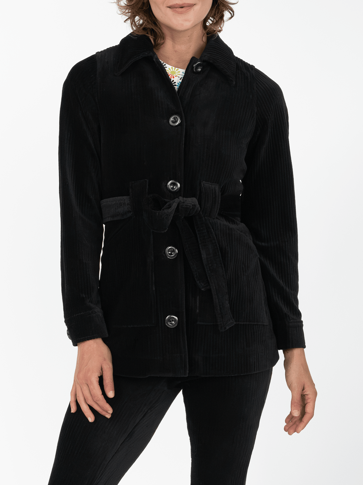 MORGAN jacket Black Corduroy - Lesley Evers-blazer-cord suit-Jacket