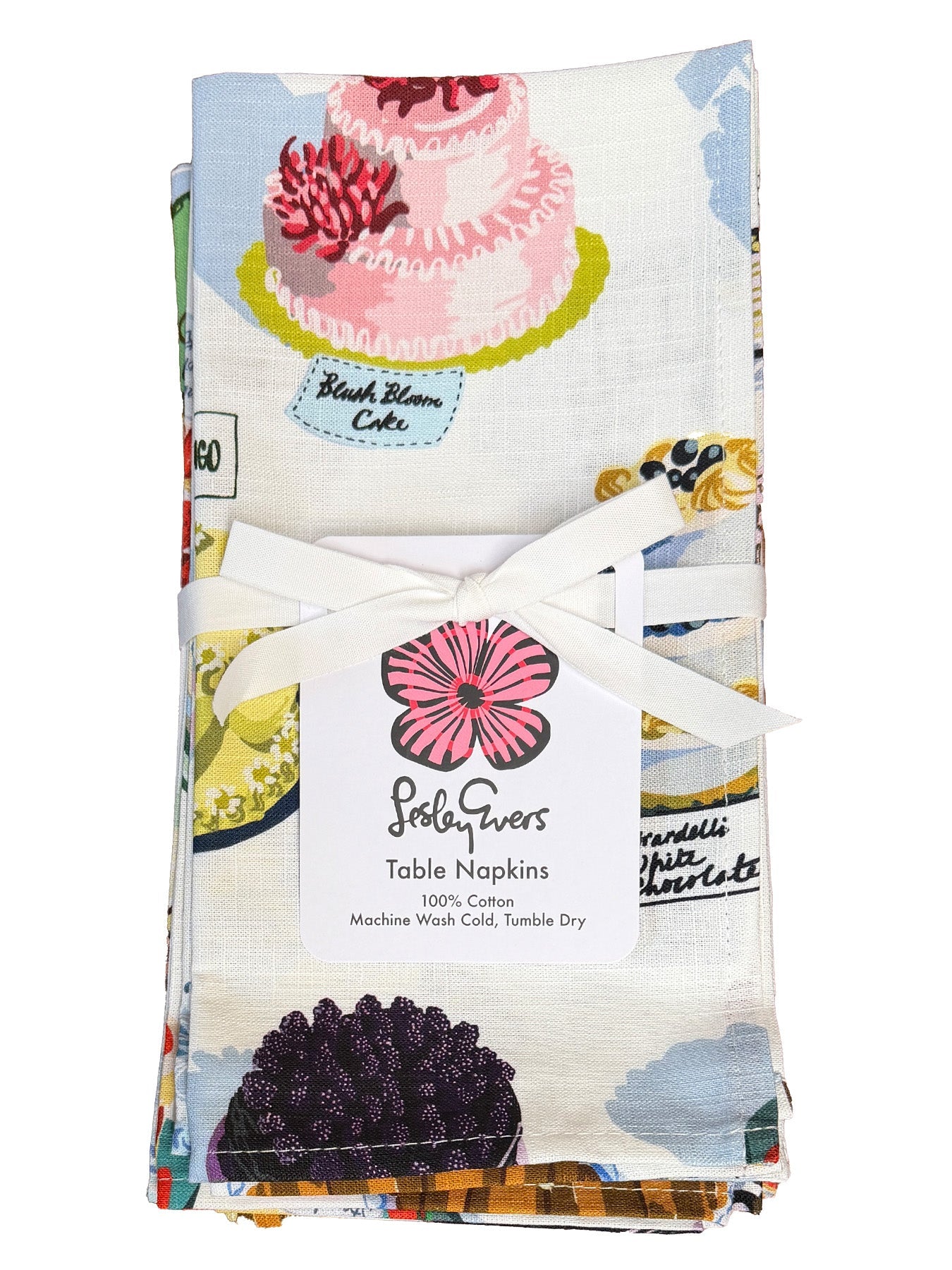 NAPKINS set of 4 Cakes - Lesley Evers - 23 - HG300 - W1 - Giftable - gifts under $50