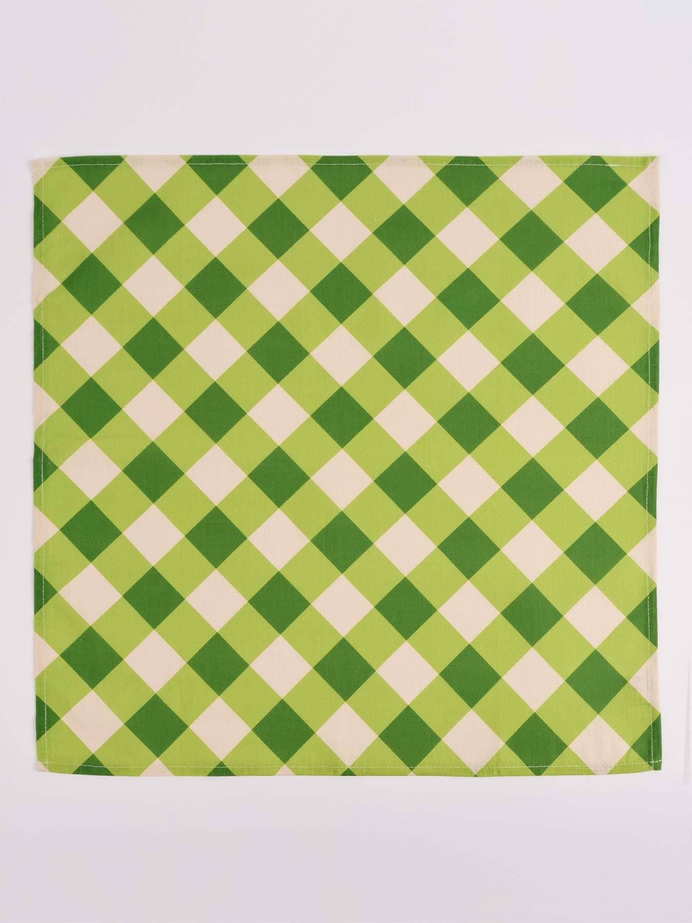 NAPKINS set of 4 Green Gingham - Lesley Evers-23-HG300-W1-Giftable-gifts under $50