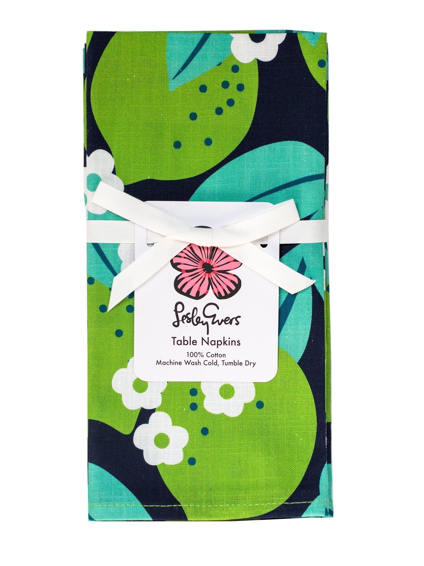 NAPKINS set of 4 Limes - Lesley Evers - 23 - HG300 - W1 - Giftable - gifts under $50