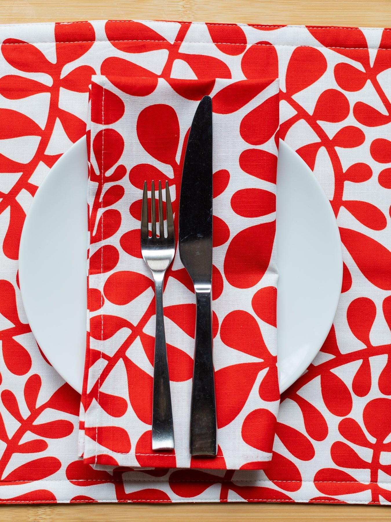 NAPKINS set of 4 Red Fern - Lesley Evers - fern - gifts under $75 - Home