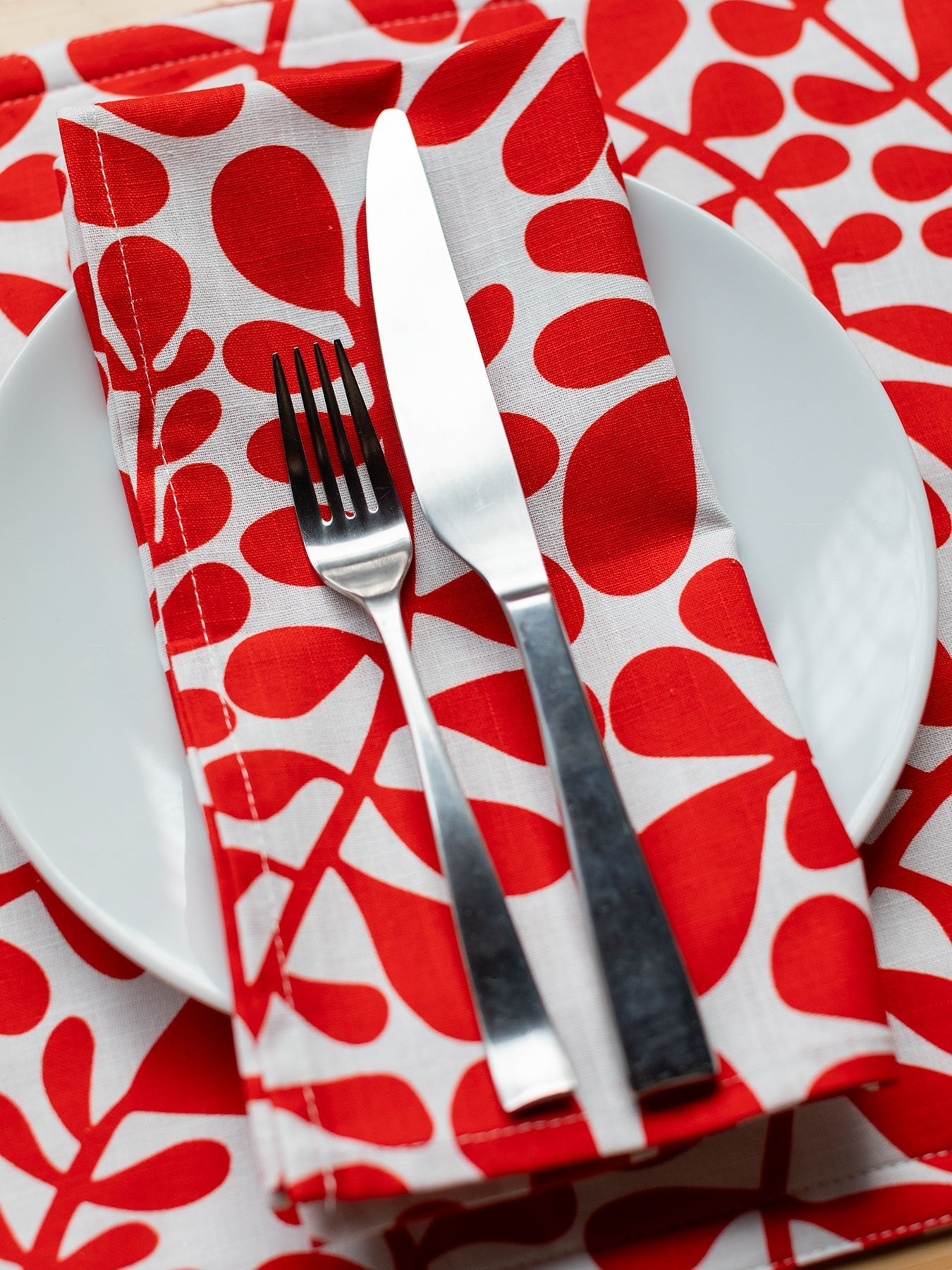 NAPKINS set of 4 Red Fern - Lesley Evers - fern - gifts under $75 - Home