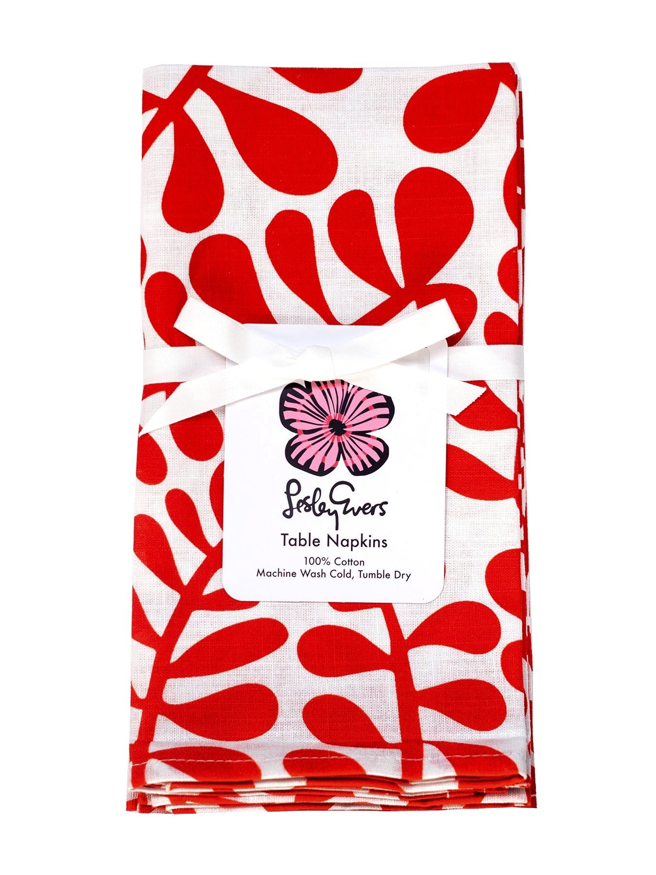 NAPKINS set of 4 Red Fern - Lesley Evers - fern - gifts under $75 - Home