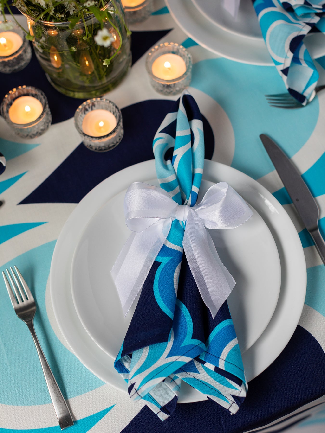 NAPKINS set of 4 Rio Blue - Lesley Evers - 23 - HG300 - W1 - Giftable - gifts under $50