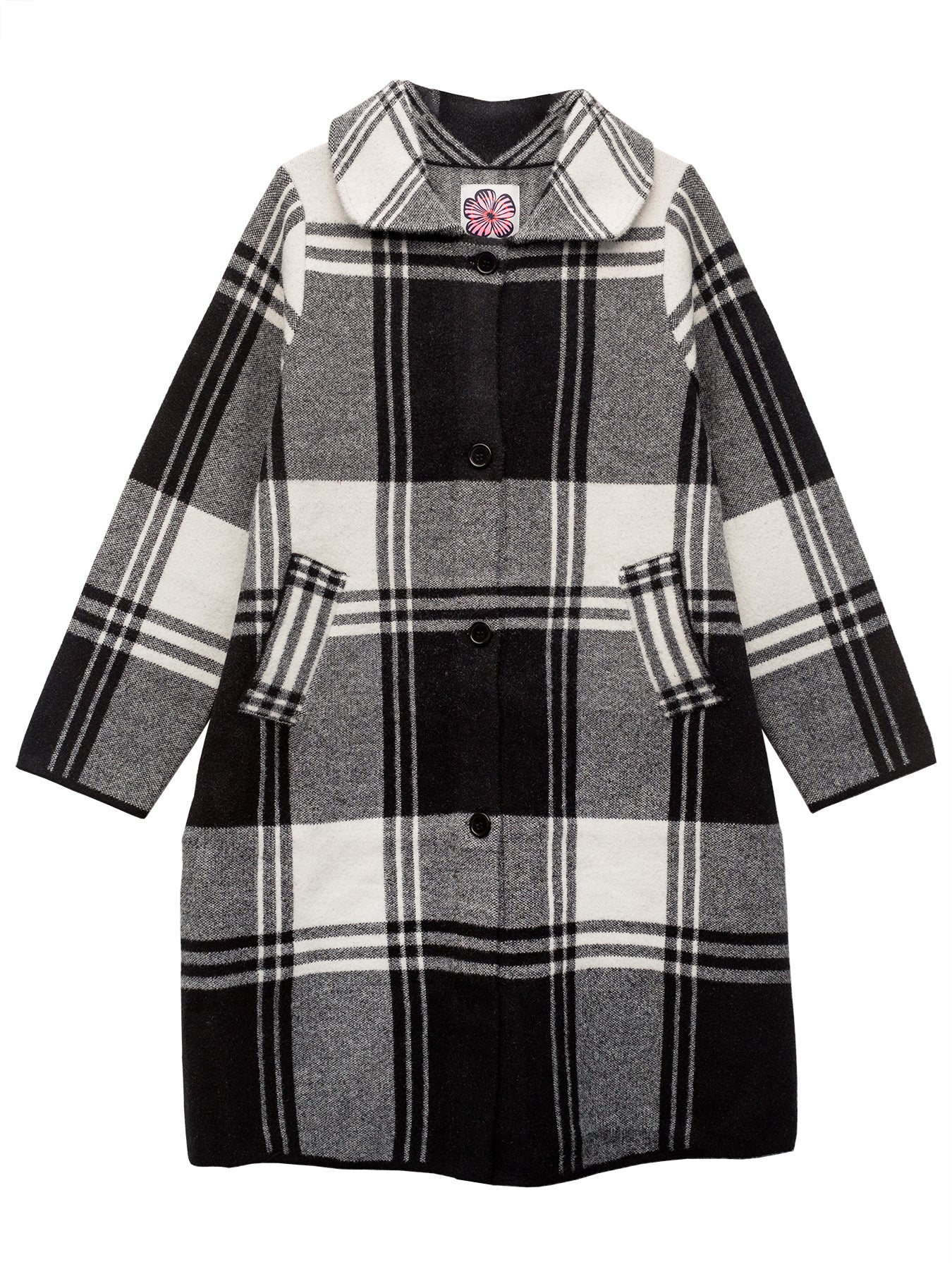NATALIE coat Black and White Plaid – Lesley Evers