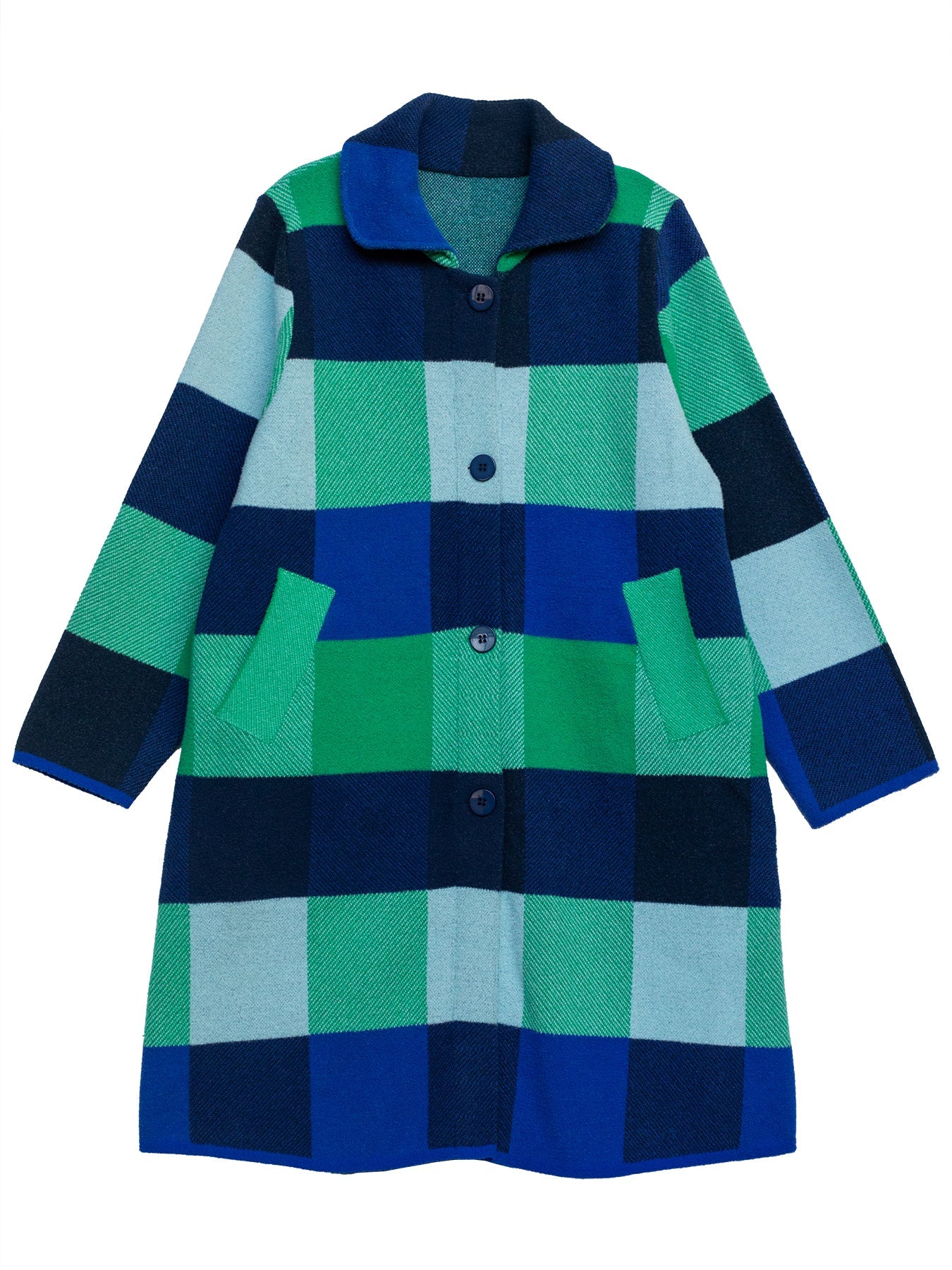 NATALIE coat Blueberry Plaid - Lesley Evers - Best Seller - coat - outerwear
