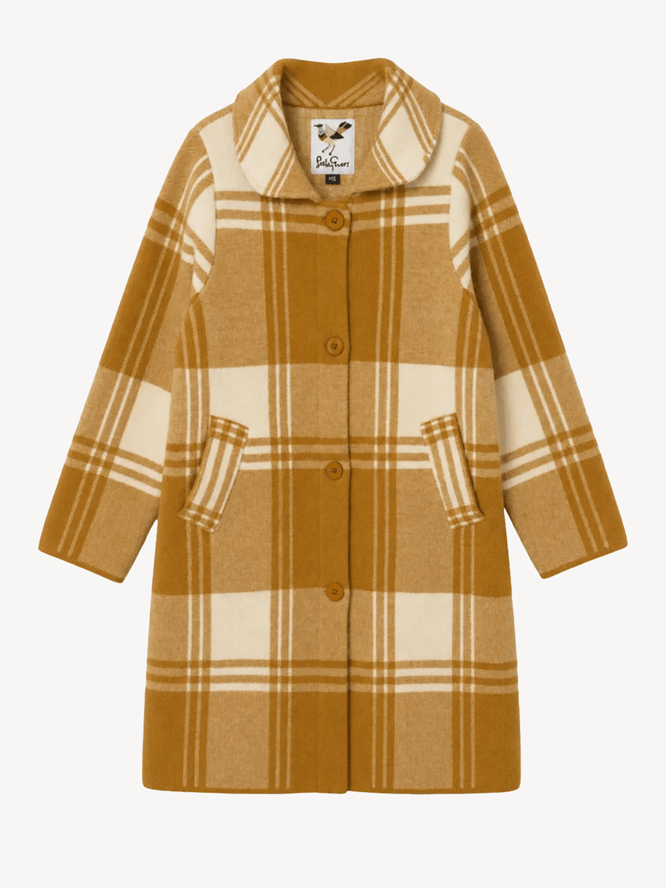 NATALIE coat Butterscotch Plaid - Lesley Evers-Best Seller-coat-outerwear