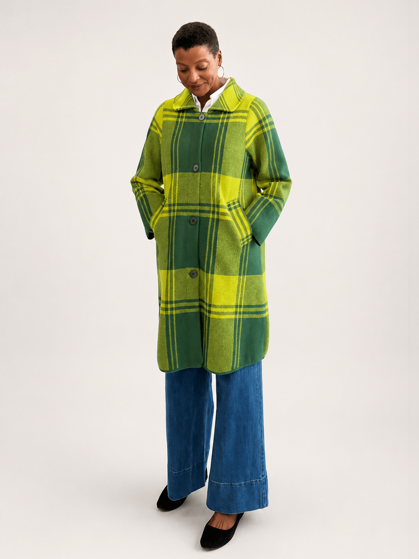NATALIE coat Pine Plaid - Lesley Evers-Best Seller-coat-outerwear