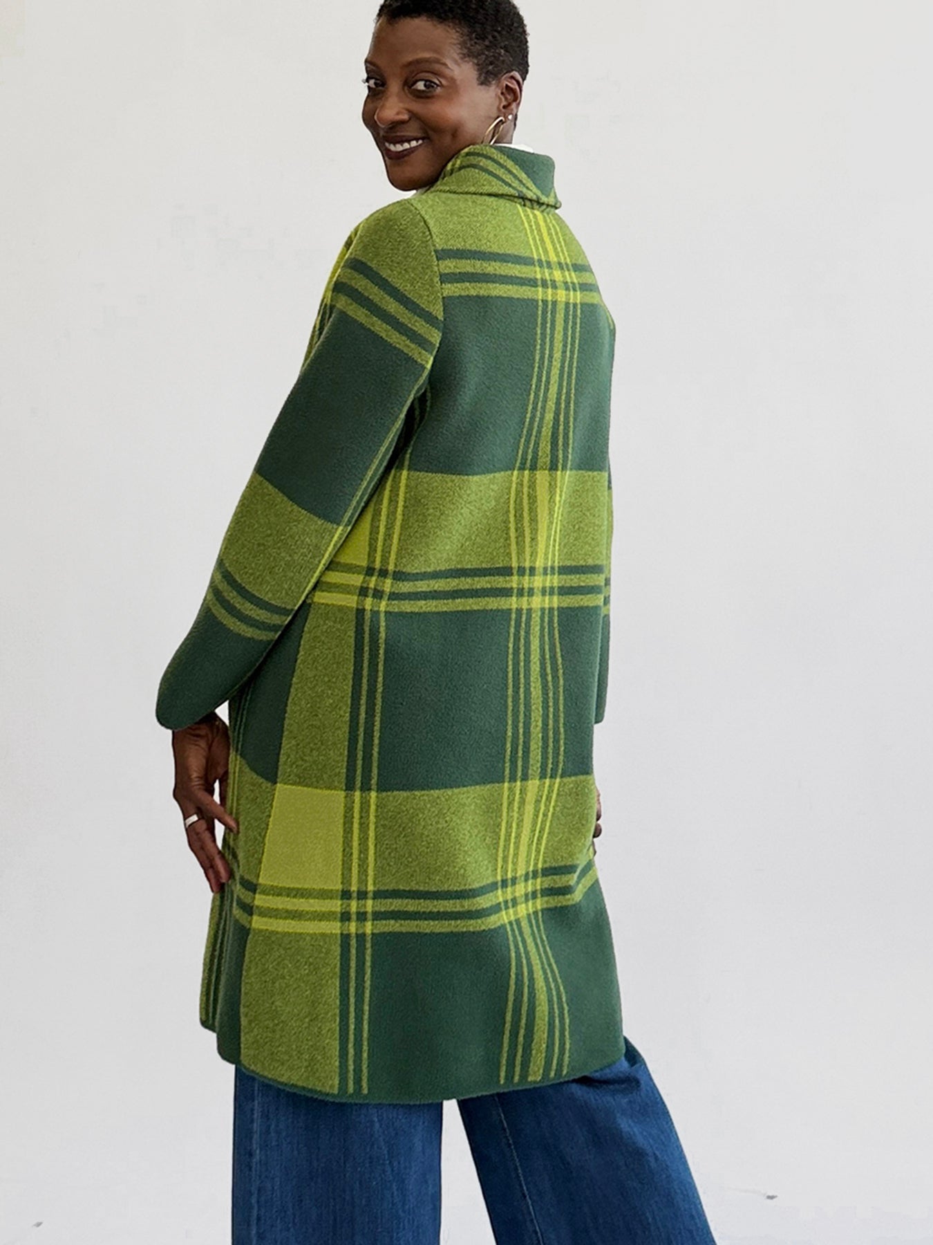 NATALIE coat Pine Plaid - Lesley Evers-Best Seller-coat-outerwear