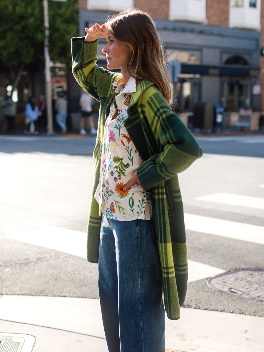 NATALIE coat Pine Plaid - Lesley Evers-Best Seller-coat-outerwear