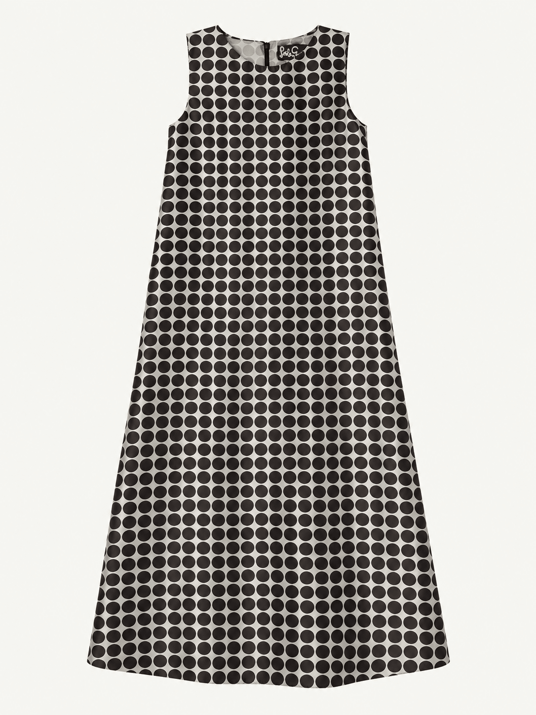 NATASHA dress Black Dots - Lesley Evers-Dress-gown-natasha