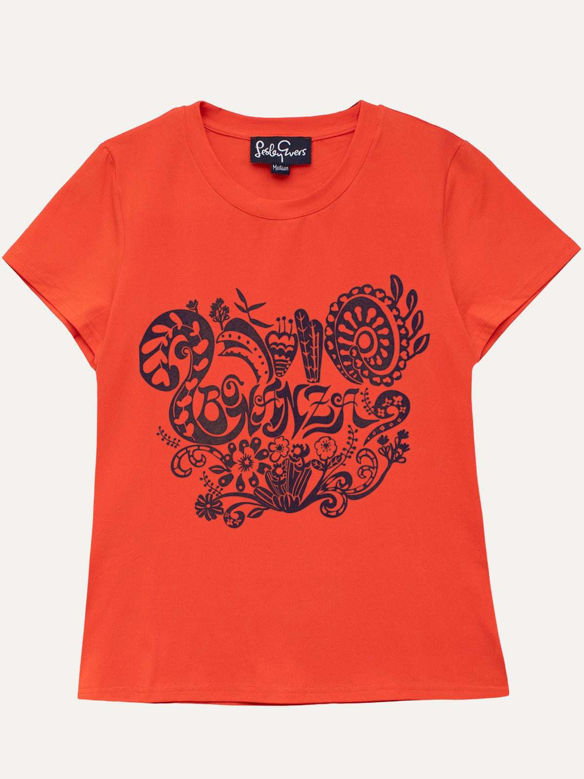 NELLIE graphic tee Bonanza Orange and Navy - Lesley Evers-bonanza-graphic-graphic tee