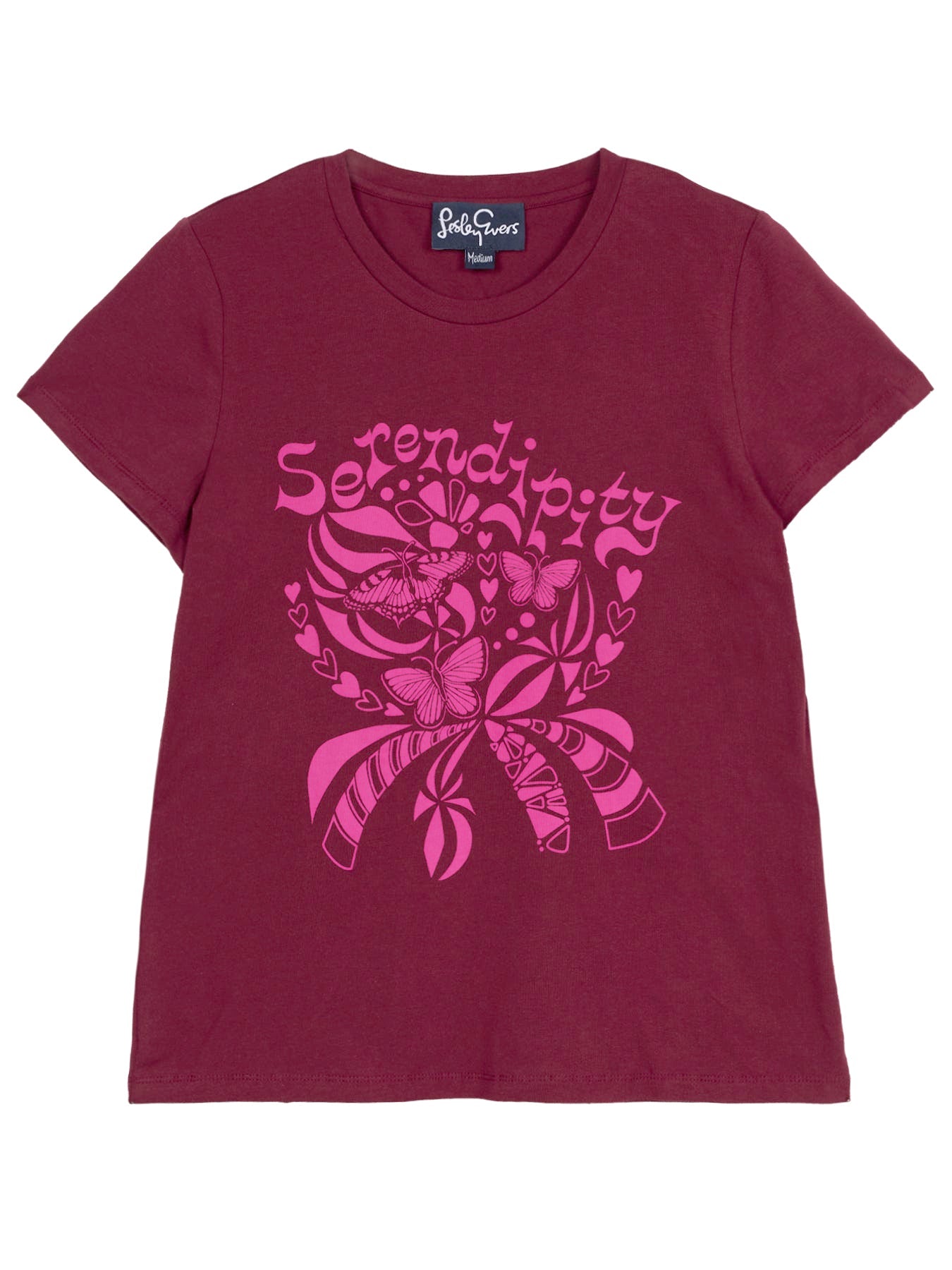 NELLIE graphic tee Serendipity Burgundy - Lesley Evers-graphic-graphic tee-nellie