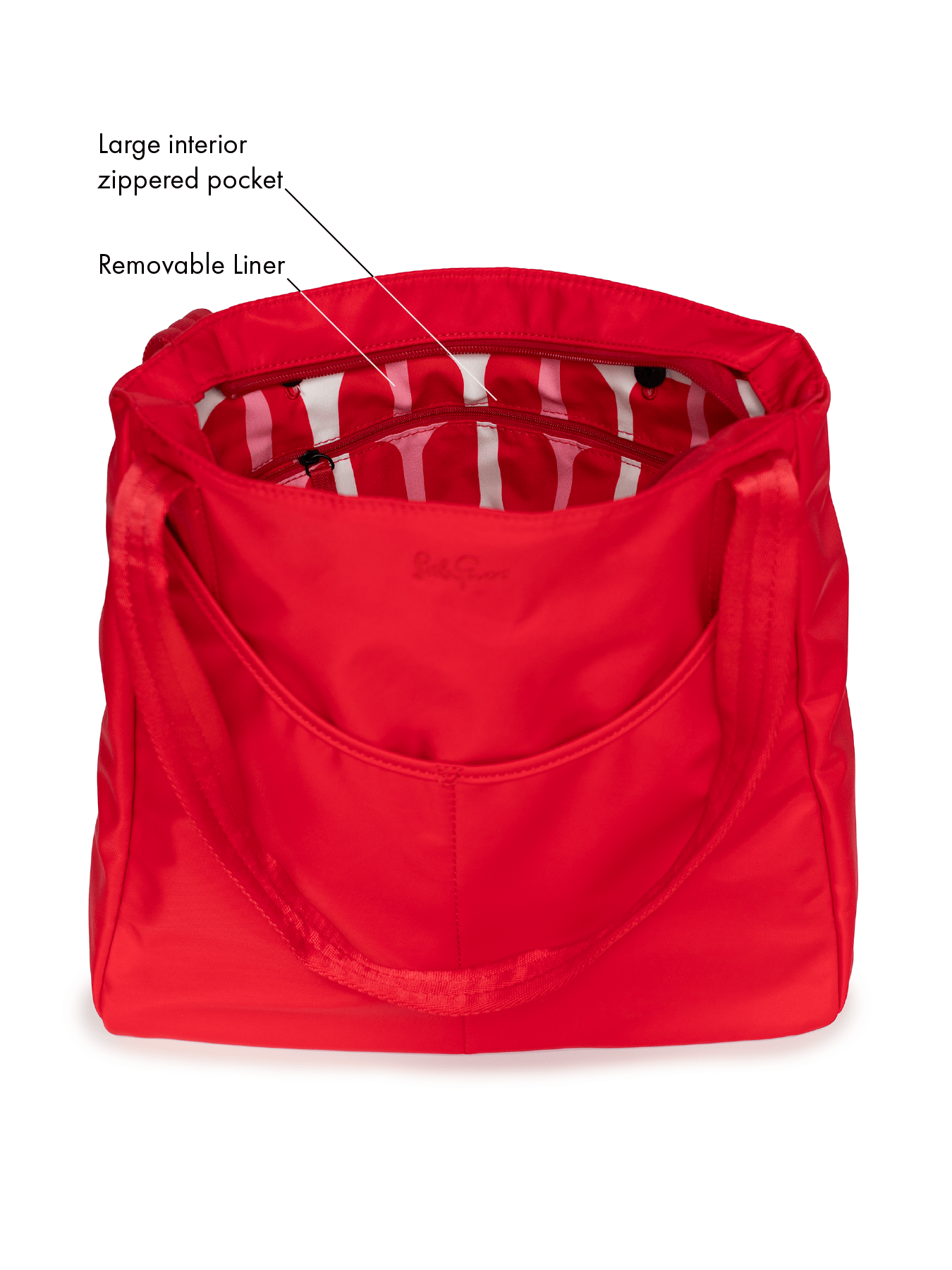 NORA tote Red - Lesley Evers - Accessories - carryon bag - Giftable