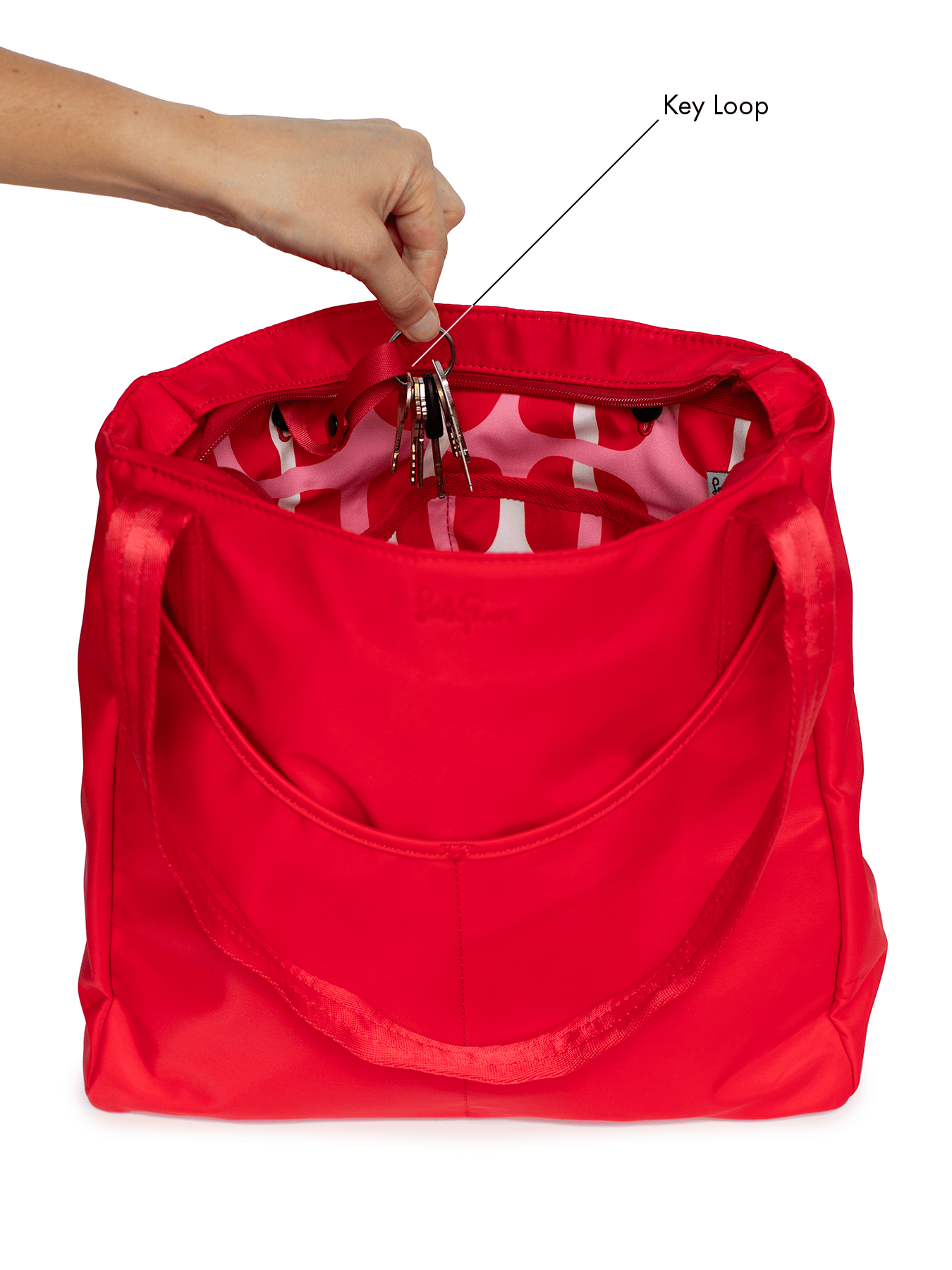 NORA tote Red - Lesley Evers - Accessories - carryon bag - Giftable