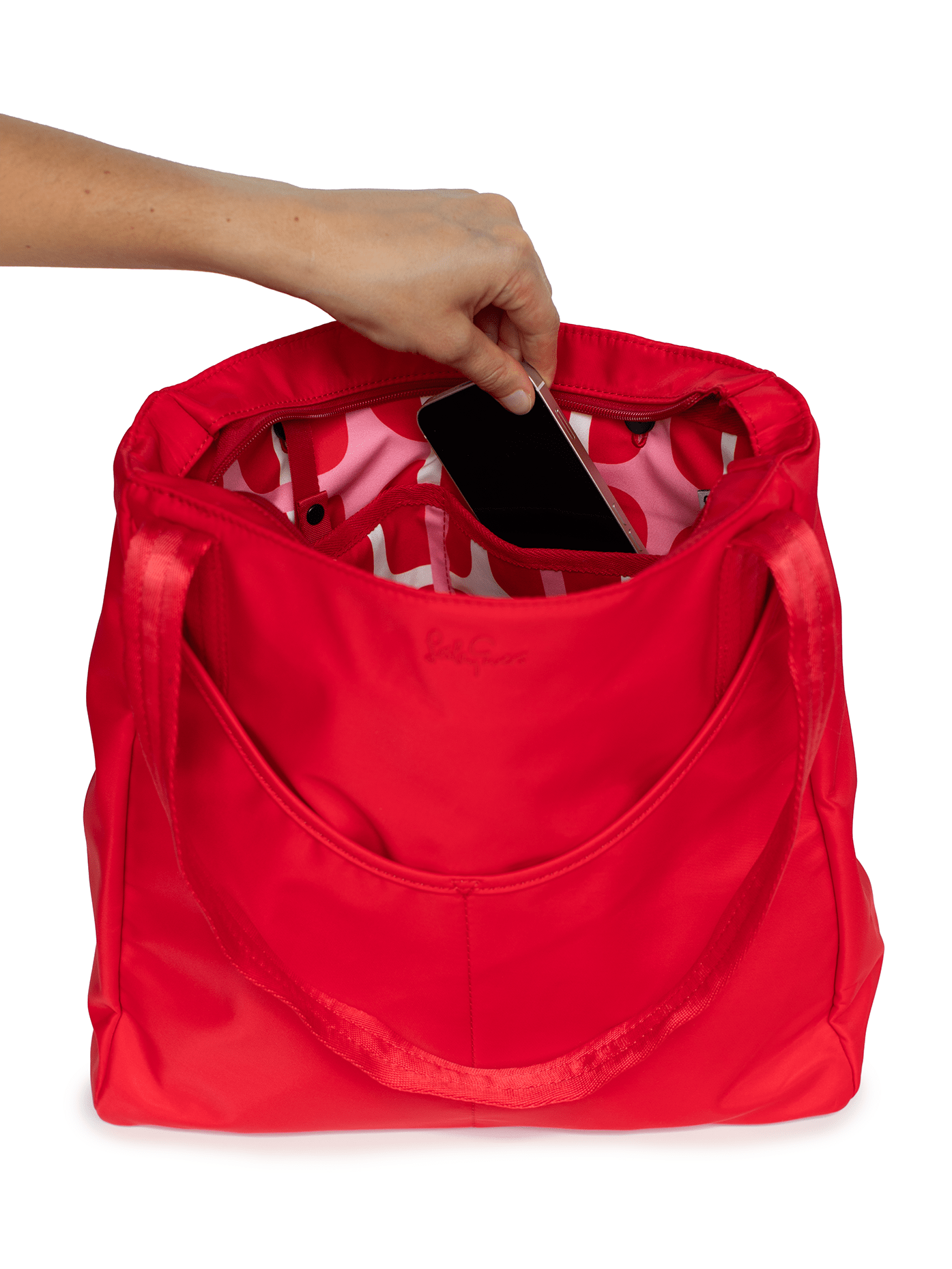 NORA tote Red - Lesley Evers - Accessories - carryon bag - Giftable