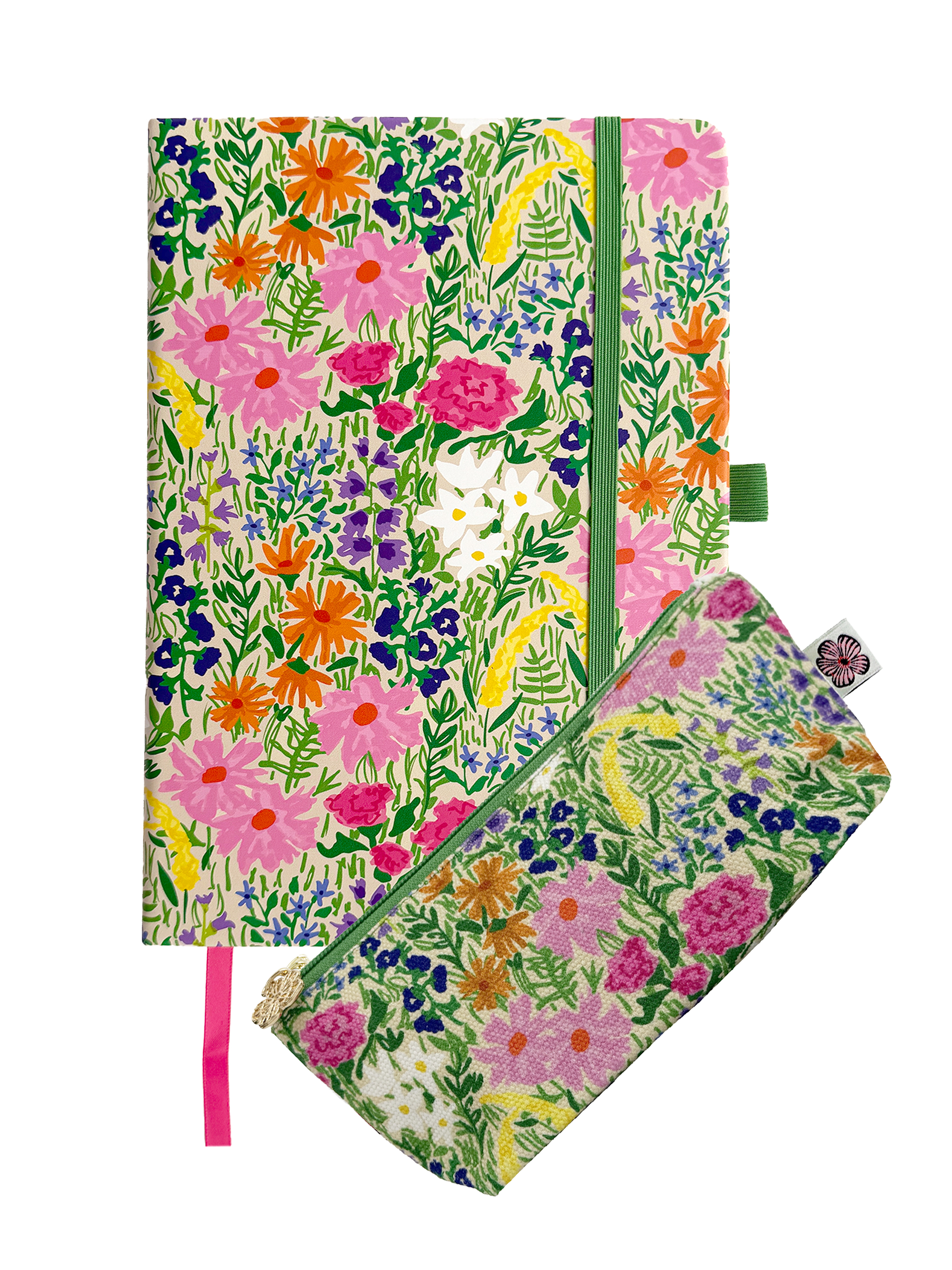 NOTEBOOK Flower Field - Lesley Evers-A5-A5 Notebook-cake