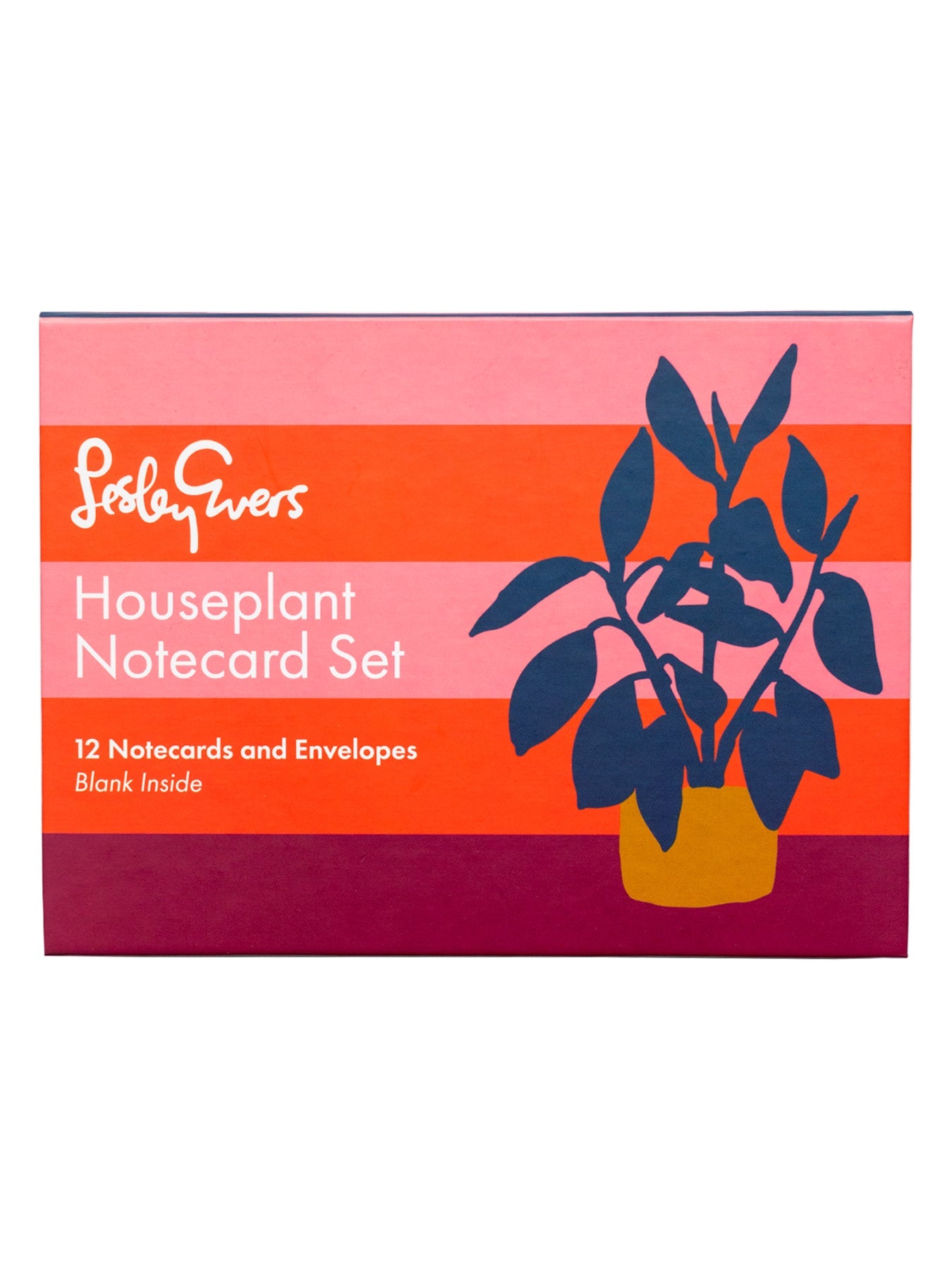 NOTECARD BOXED SET OF 12 Houseplants - Lesley Evers - Boxed Notecard Set - daffodils pink and green - Diary