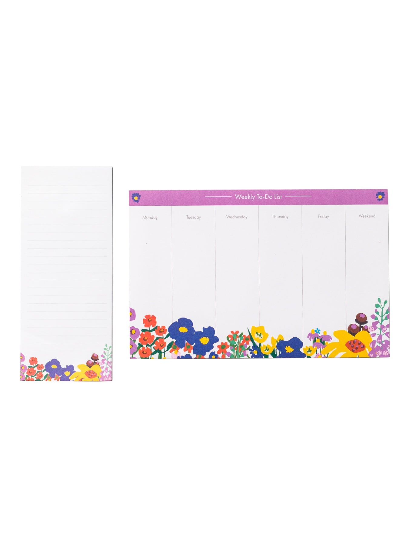 NOTEPAD SET Garden Party Multi - Lesley Evers - A5 - A5 Notebook - daffodils pink and green