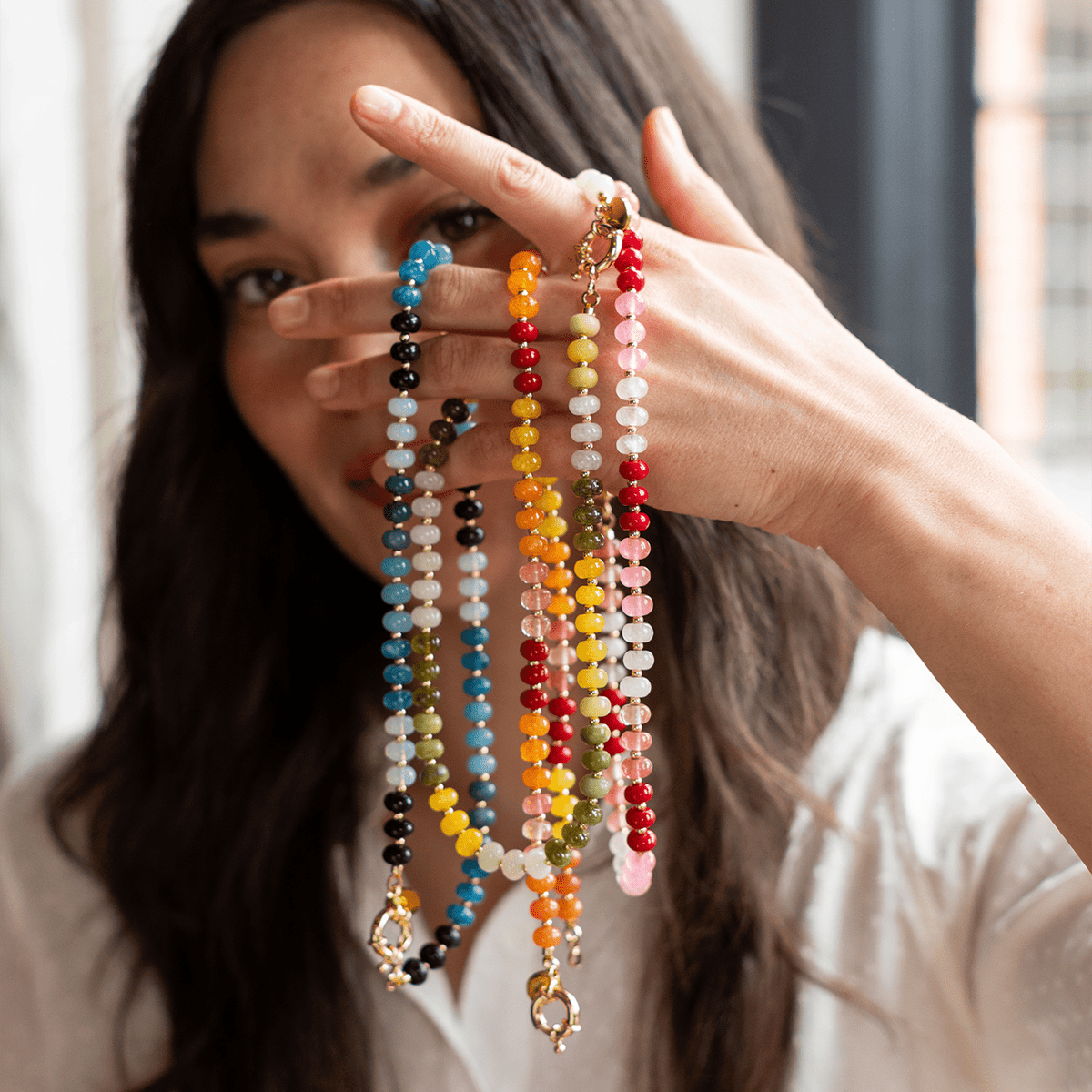 OPALINE Stone Necklace Calendula – Lesley Evers